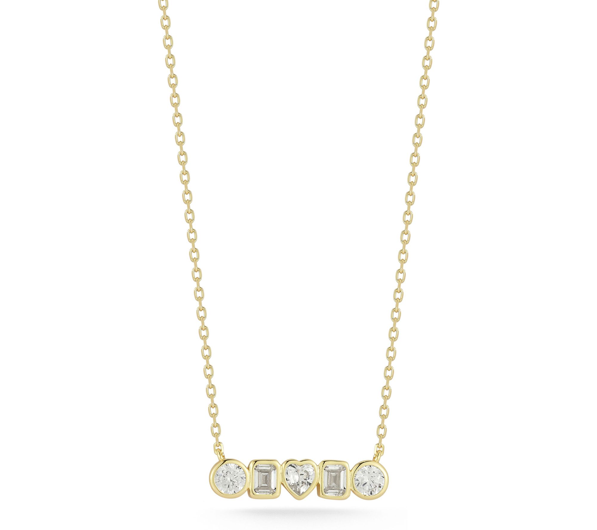 Rachel Zoe Multi-Shape Bar Pendant w/ Chain, Sterling