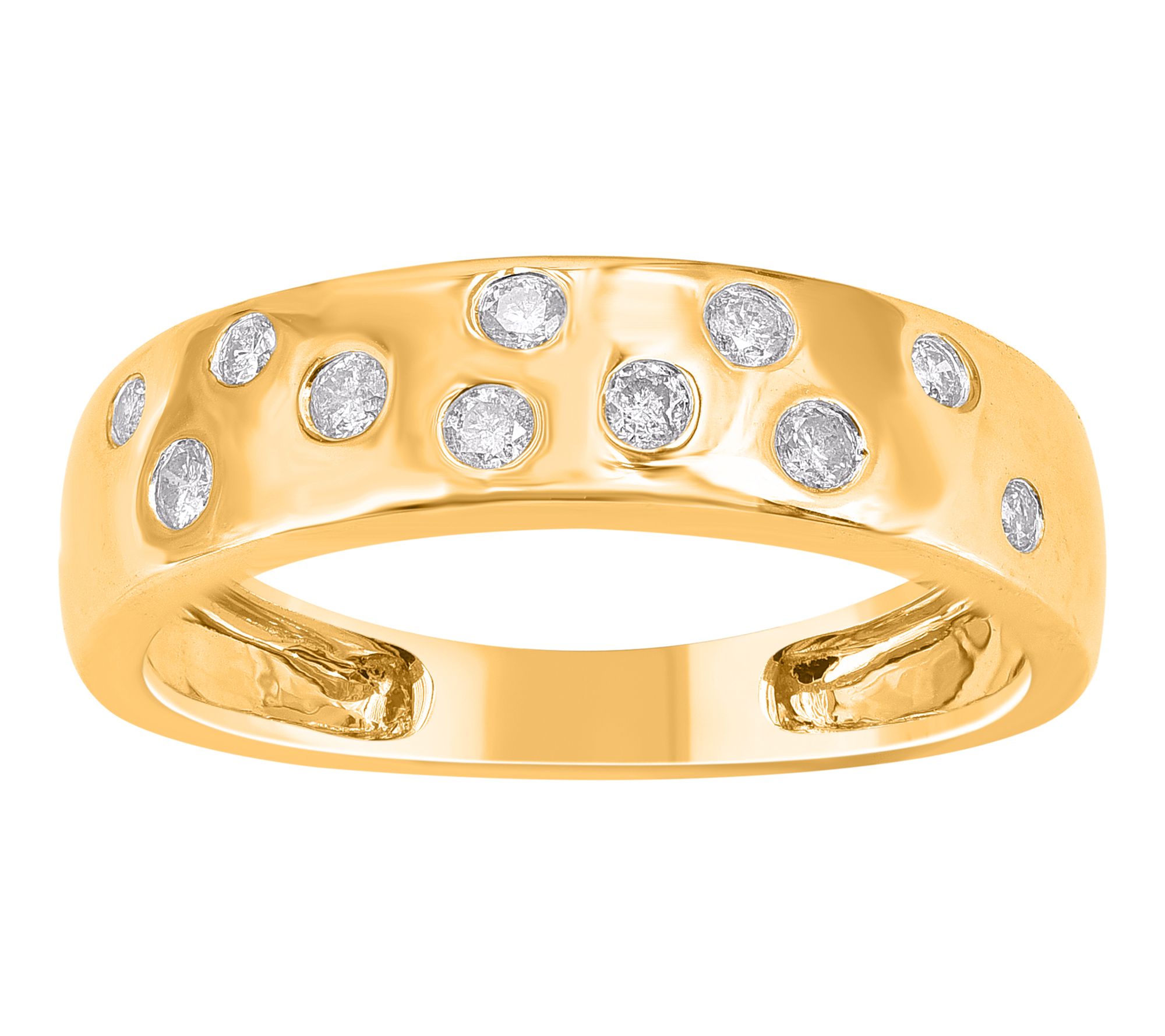 Affinity Diamon ds Scattered Di amond Band Ring , 14K Gold