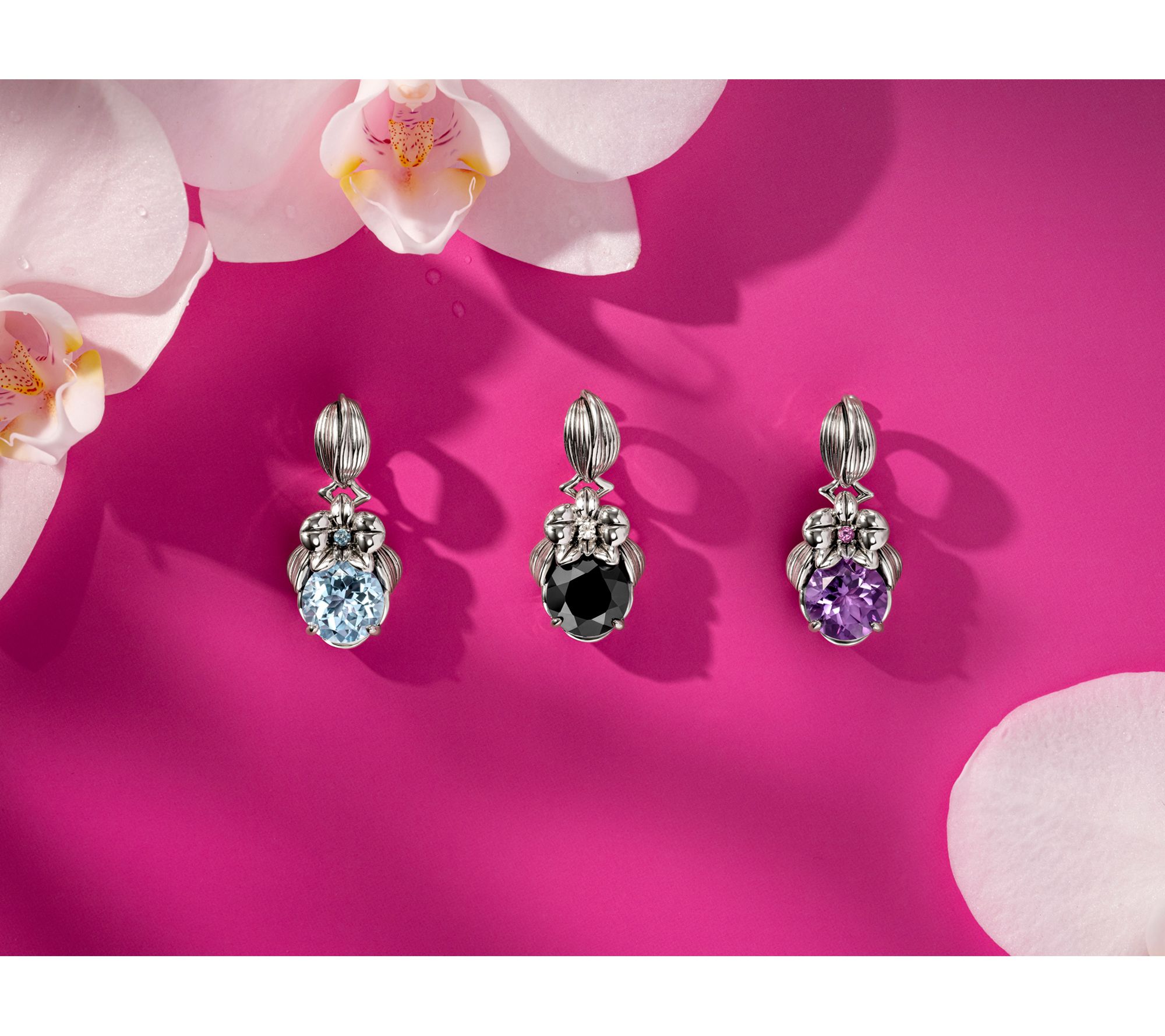 Third Person Sterling Silver Orchid Gemstone Enhancer | QVC