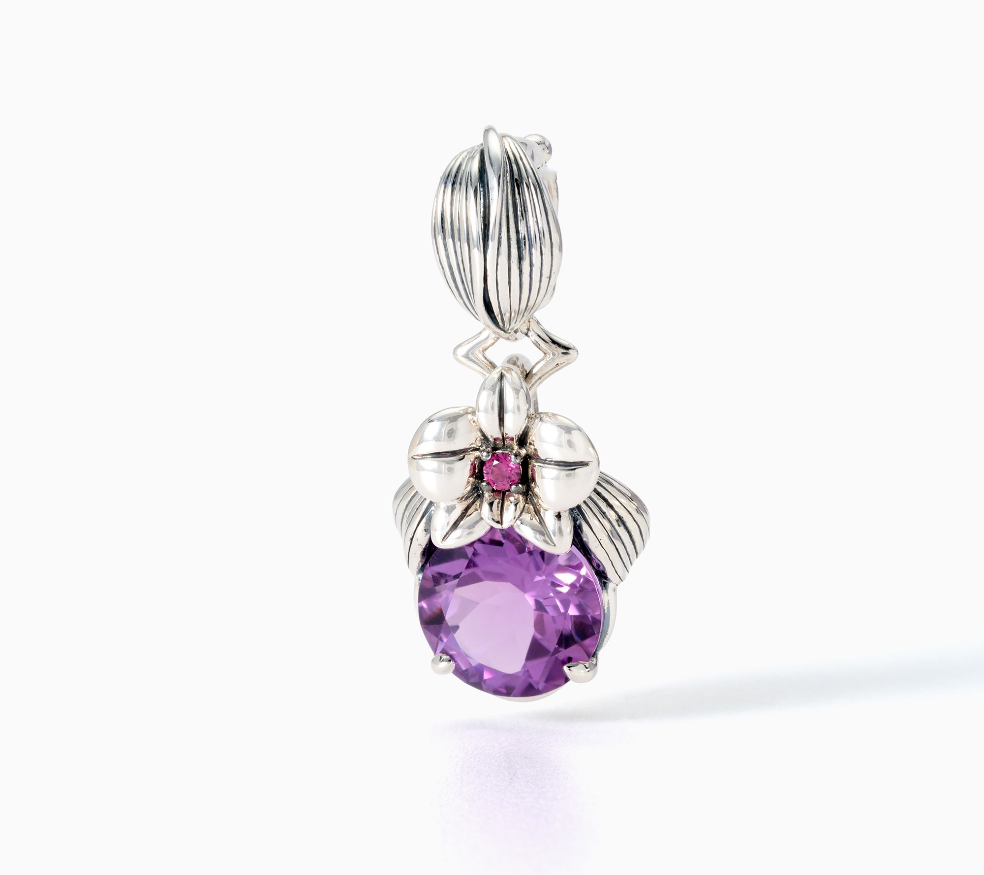 Third Person Sterling Silver Orchid Gemstone Enhancer