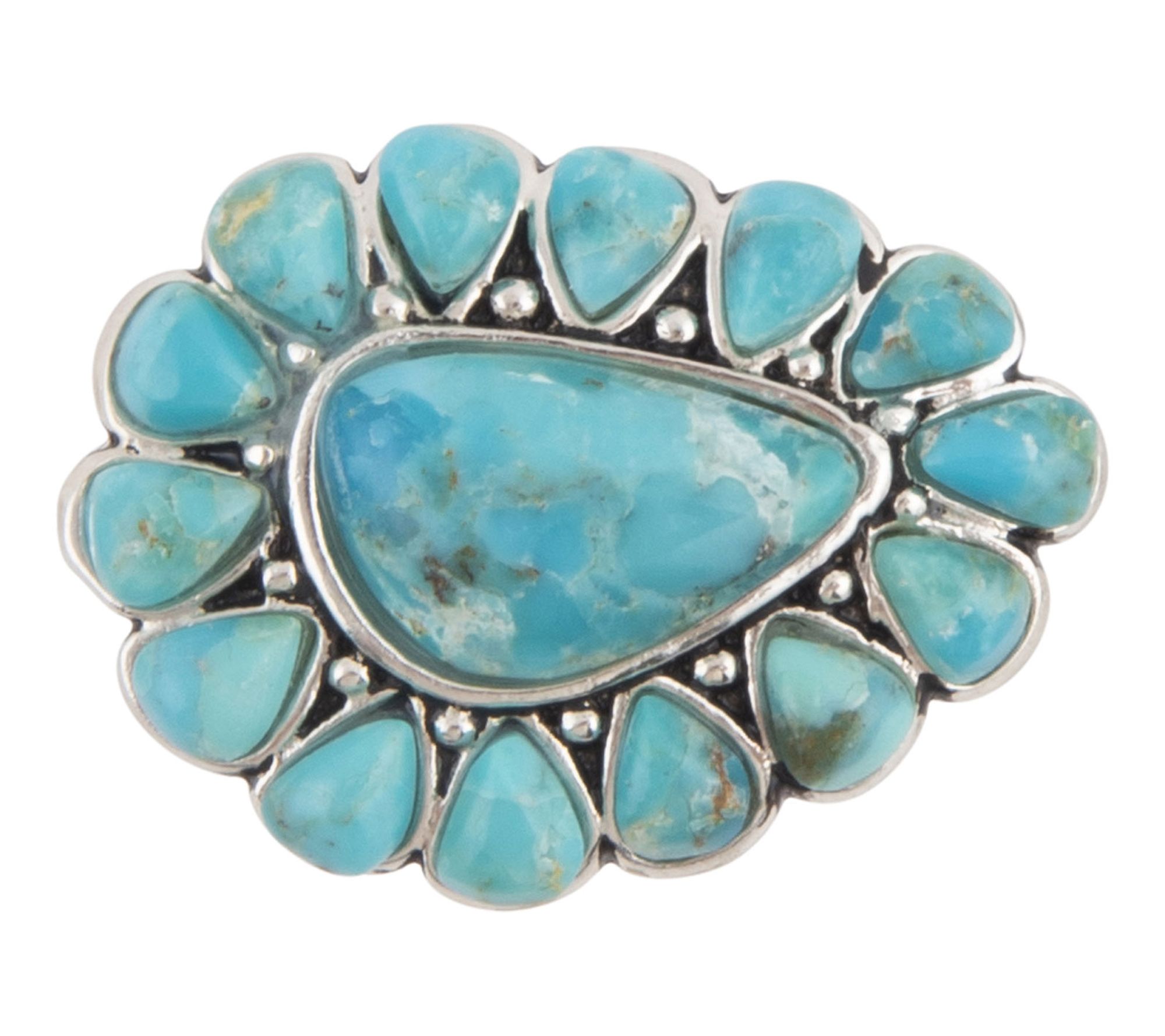 Barse Artisan Crafted Durango Turquoise Cocktail Ring