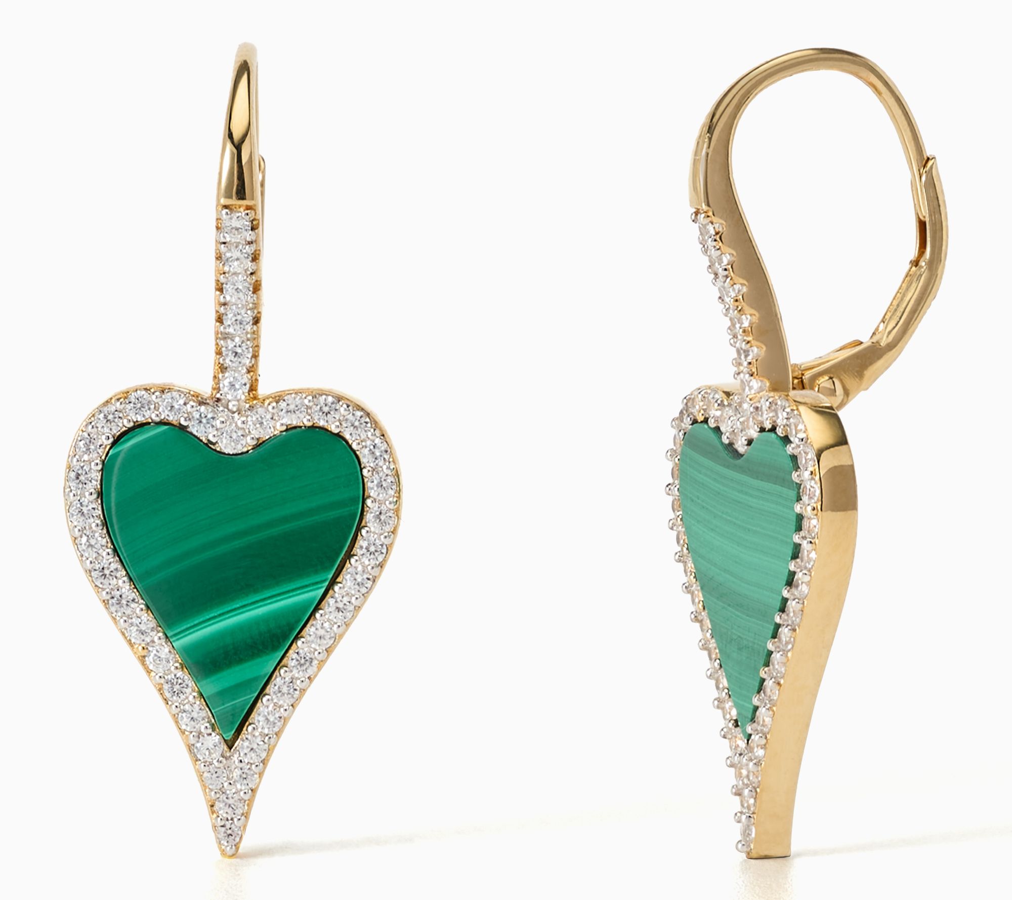  JEN by Jennifer Miller Elongated Heart Gemstone Earrings