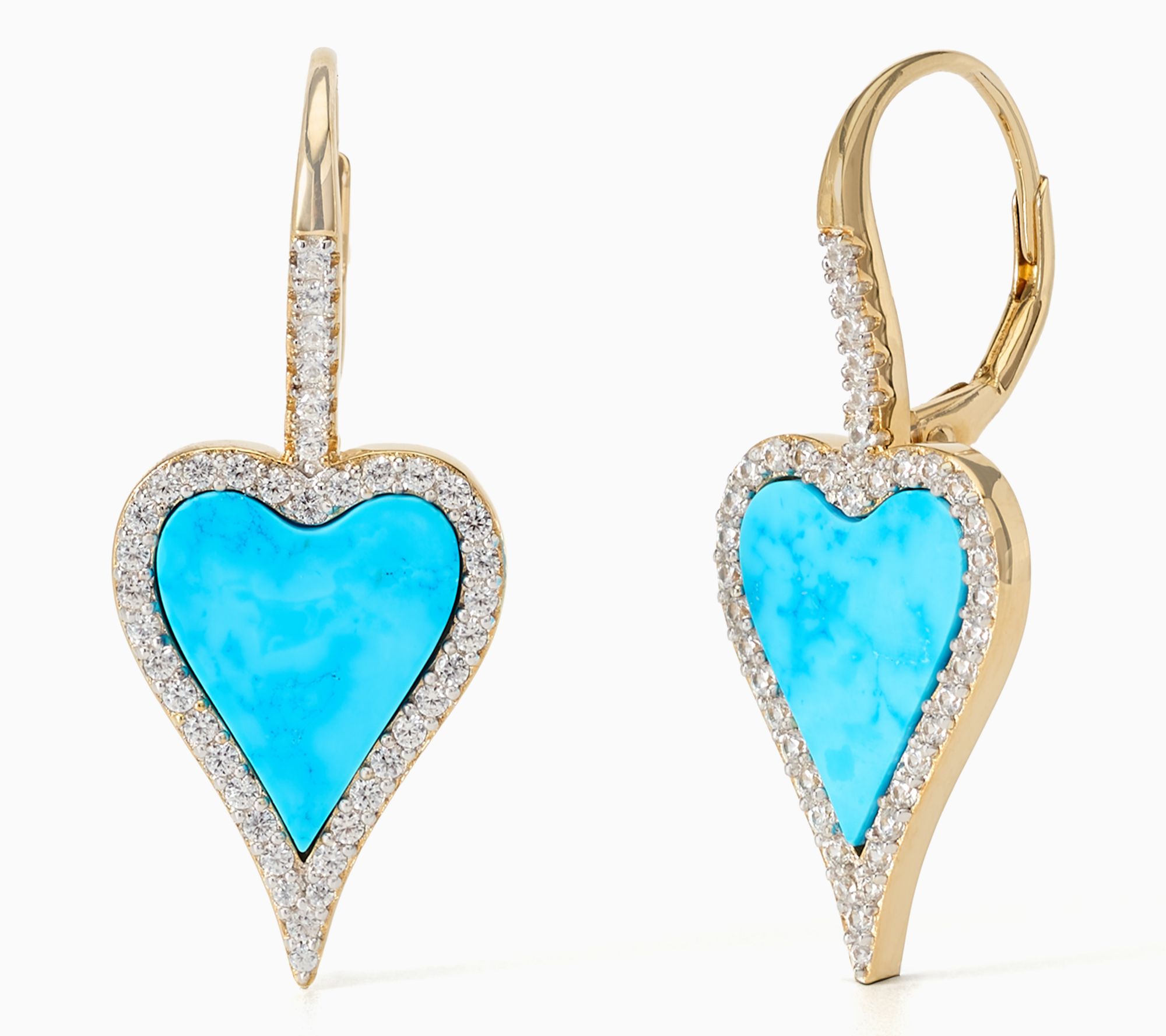 JEN by Jennifer Miller Elongated Heart Gemstone Earrings