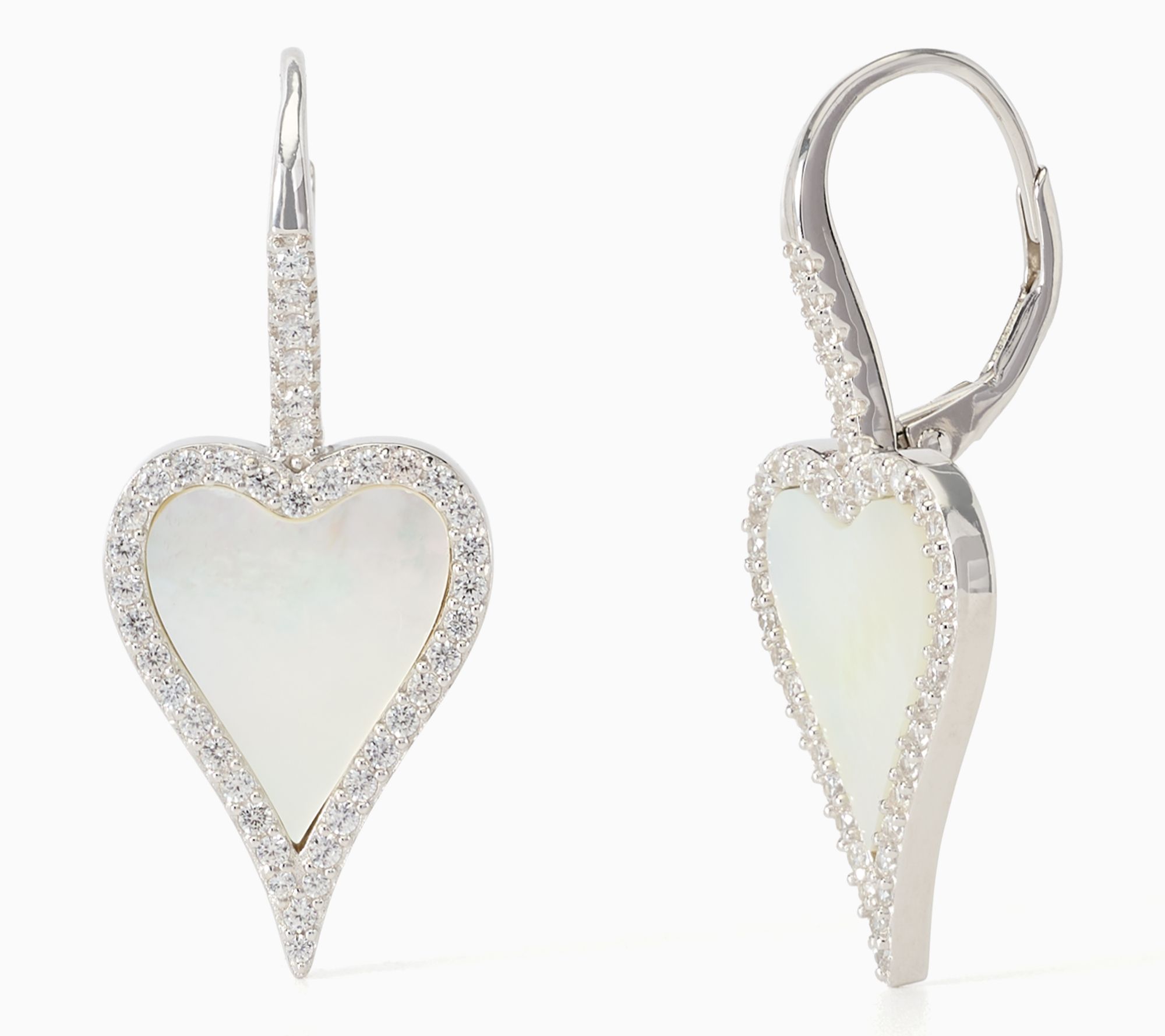 JEN by Jennifer Miller Elongated Heart Gemstone Earrings