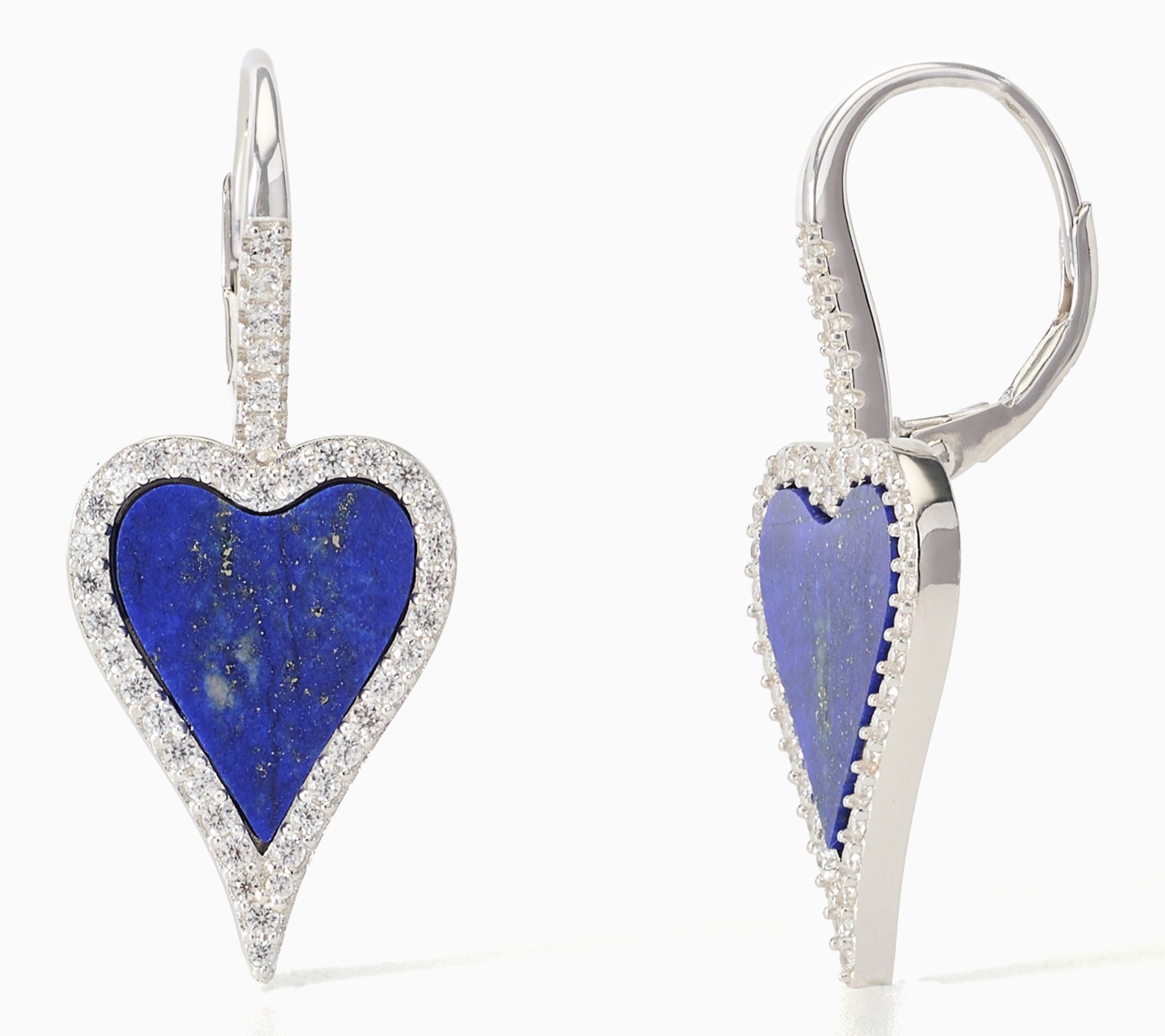 JEN by Jennifer Miller Elongated Heart Gemstone Earrings
