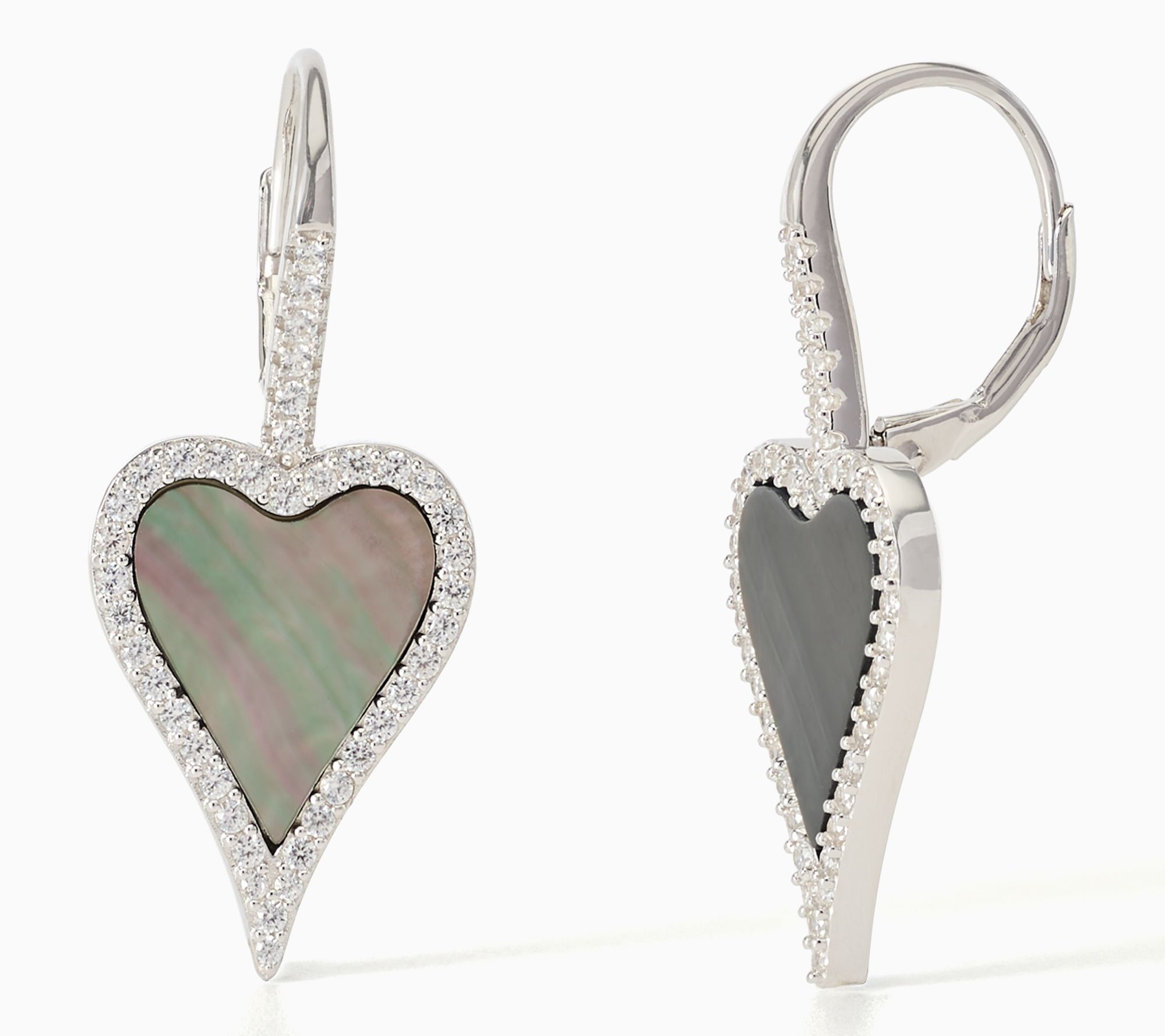 JEN by Jennifer Miller Elongated Heart Gemstone Earrings