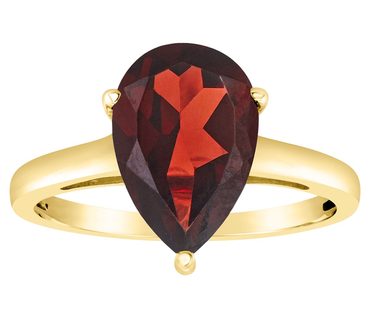 14K Gold Pear Shaped 3.00 cttw Garnet GemstoneRing