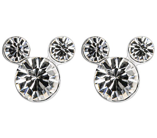 Disney Sterling Silver Mickey Simulated Birthstone Earrings
