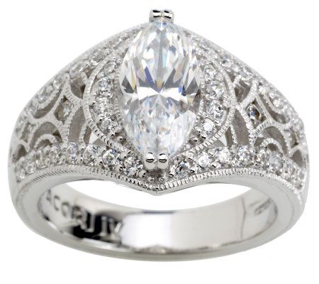 Tacori IV Diamonique Epiphany Marquise Bloom Cut Ring - Page 1 — QVC.com