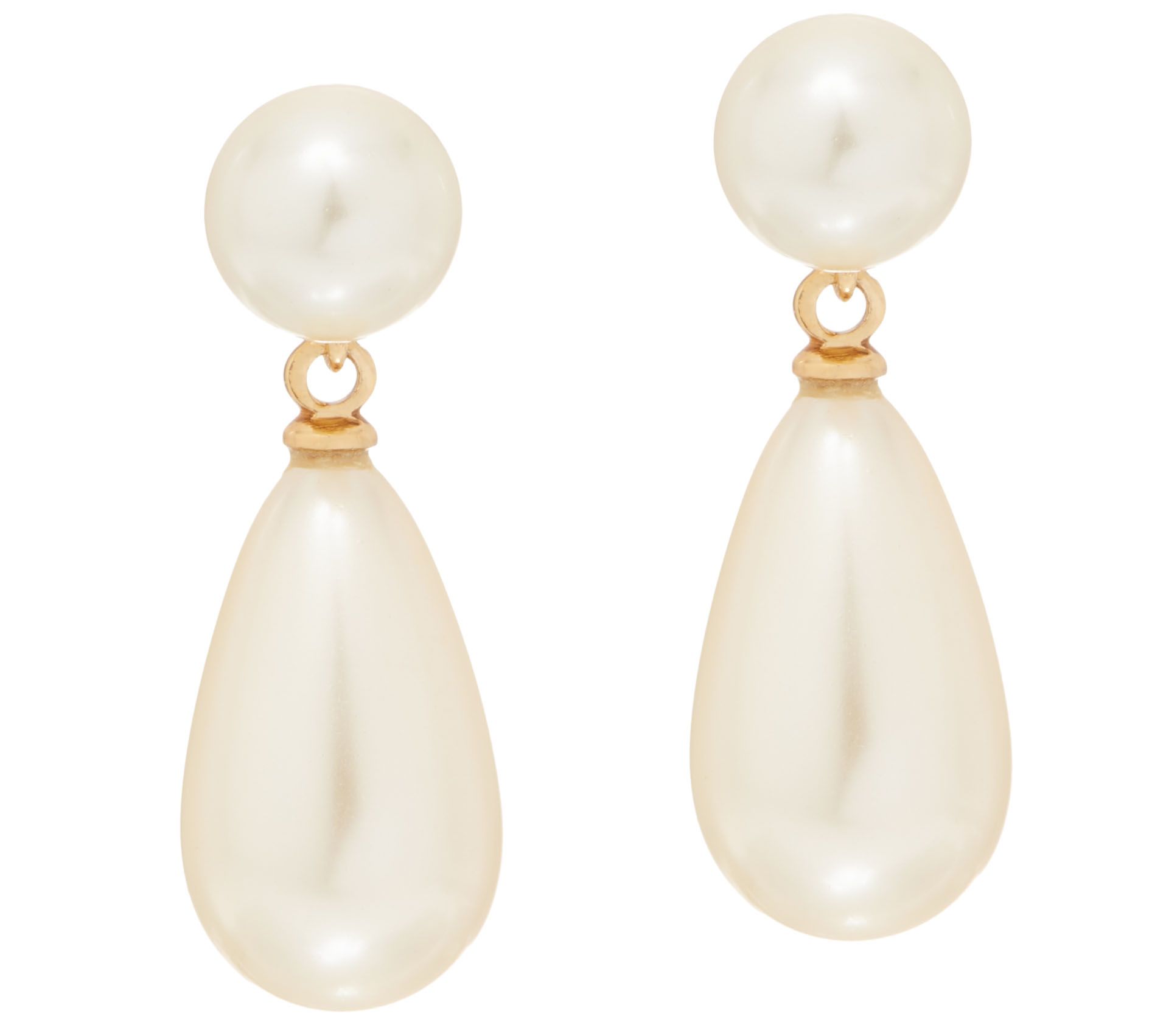 Grace Kelly Collection Simulated Pearl Drop Earrings - QVC.com