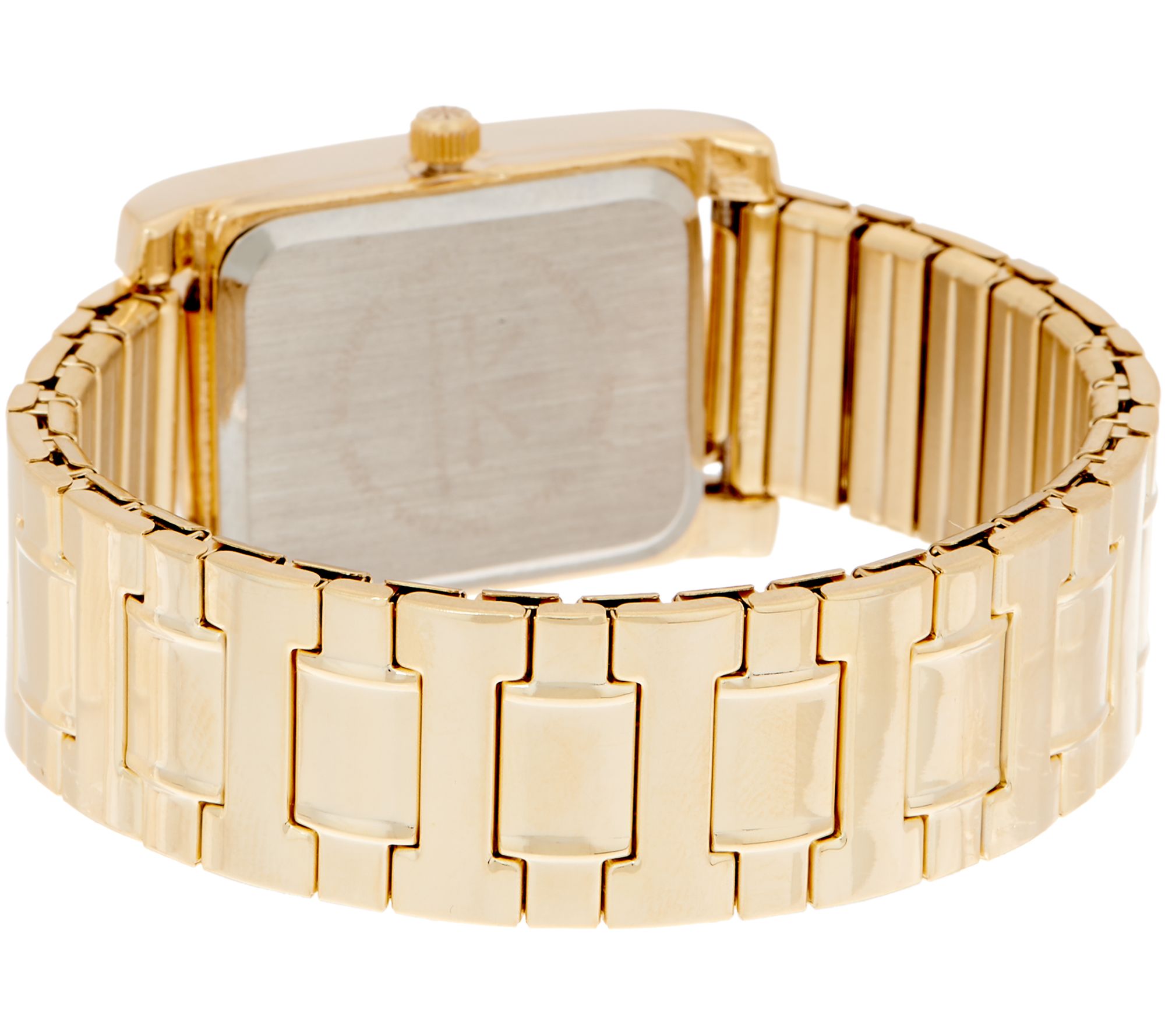 Isaac Mizrahi Live! Rectangular Dial Metal Expansion Watch 