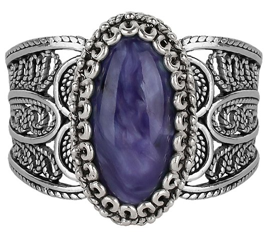 Artisan Crafted Sterling Ornate Design G emstone Ring