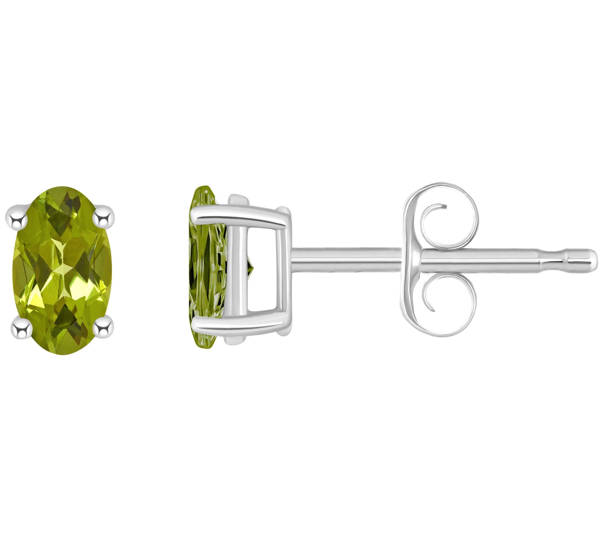 14K Oval 0.55 cttw Peridot Stud Earrings