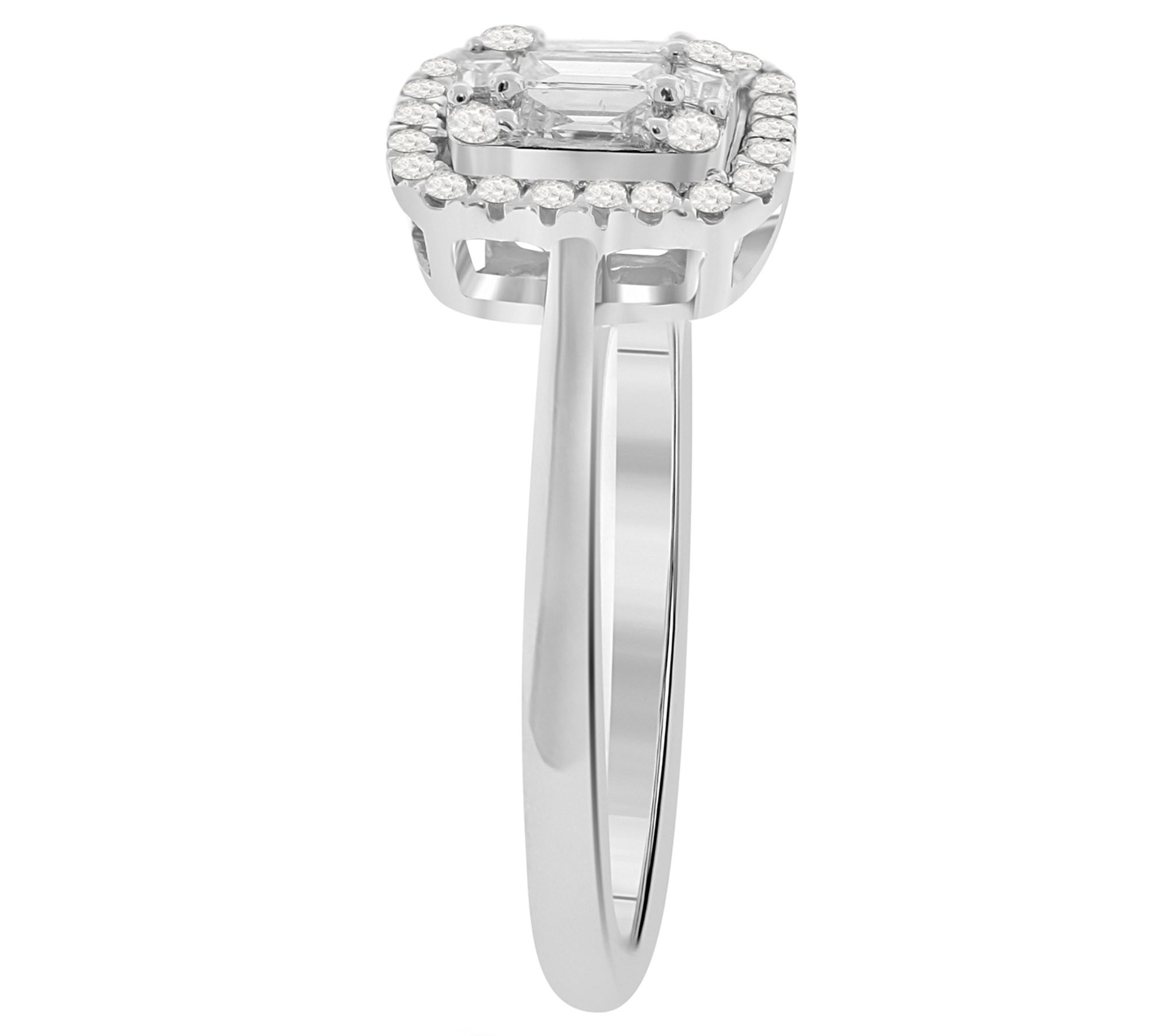 Affinity 14K White Gold 1/3 cttw Diamond Ring - QVC.com