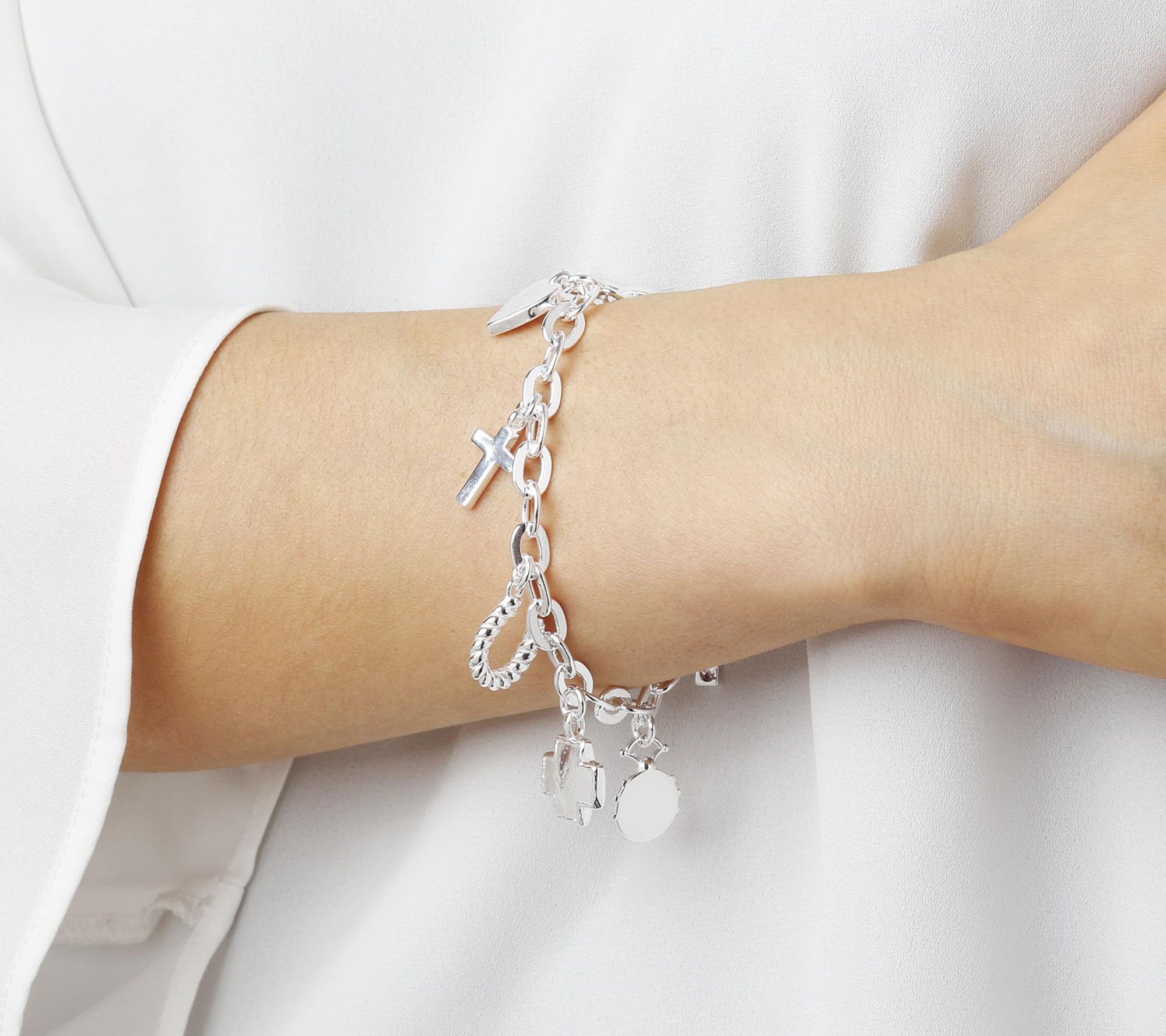Life Charms Bracciale Stretch 'Drama Queen' – Placcato Argento, Confezione Regalo
