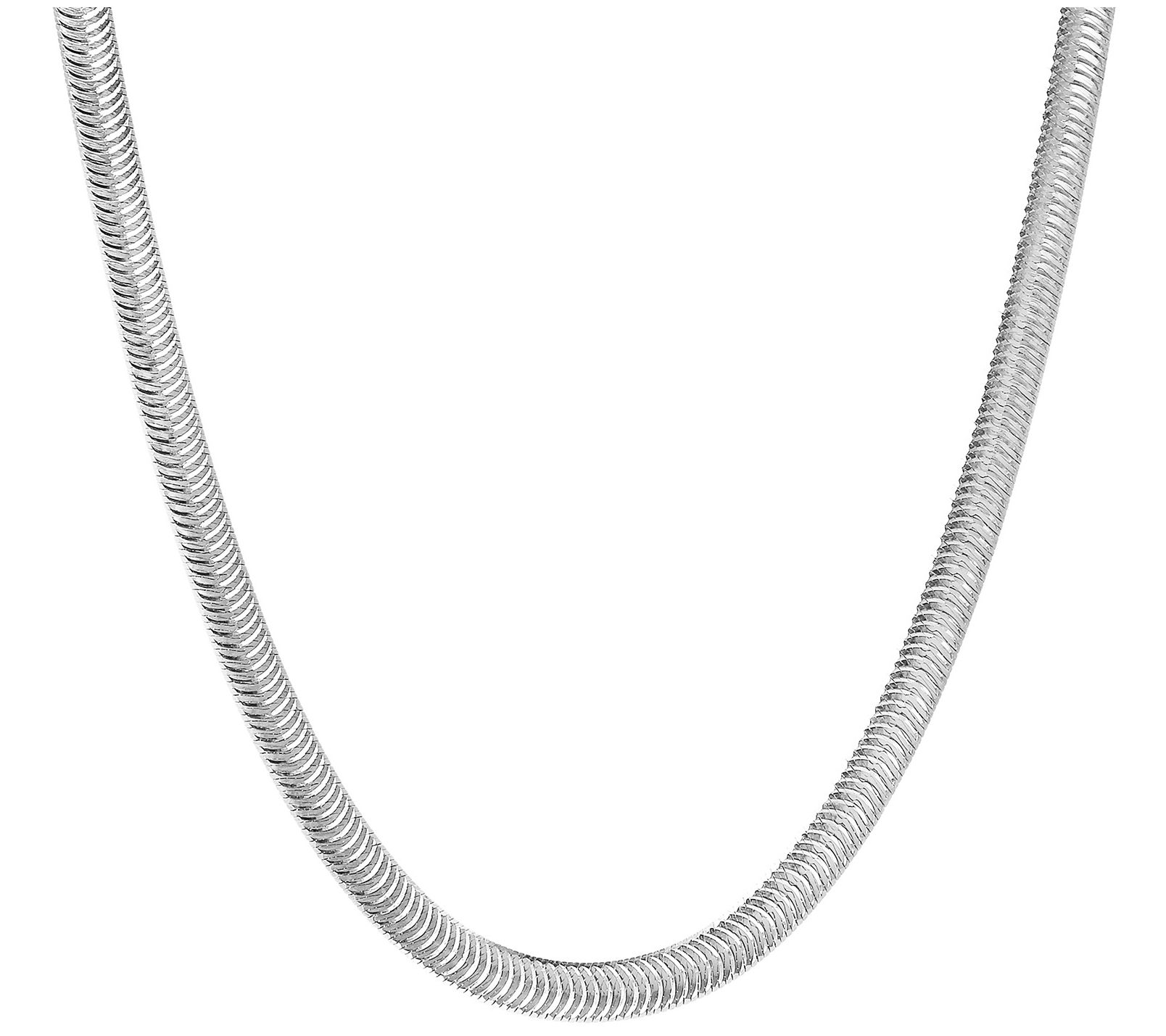 Italian Silver 16" HerringboneLink Necklace,  8.6g