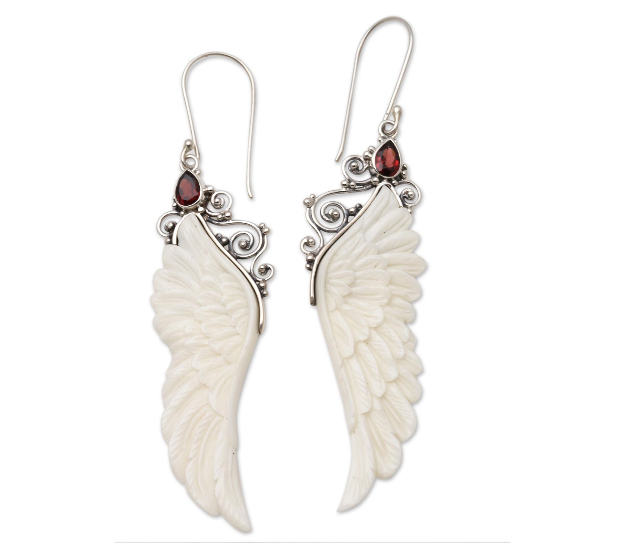 Diamonique angel wing on sale earrings