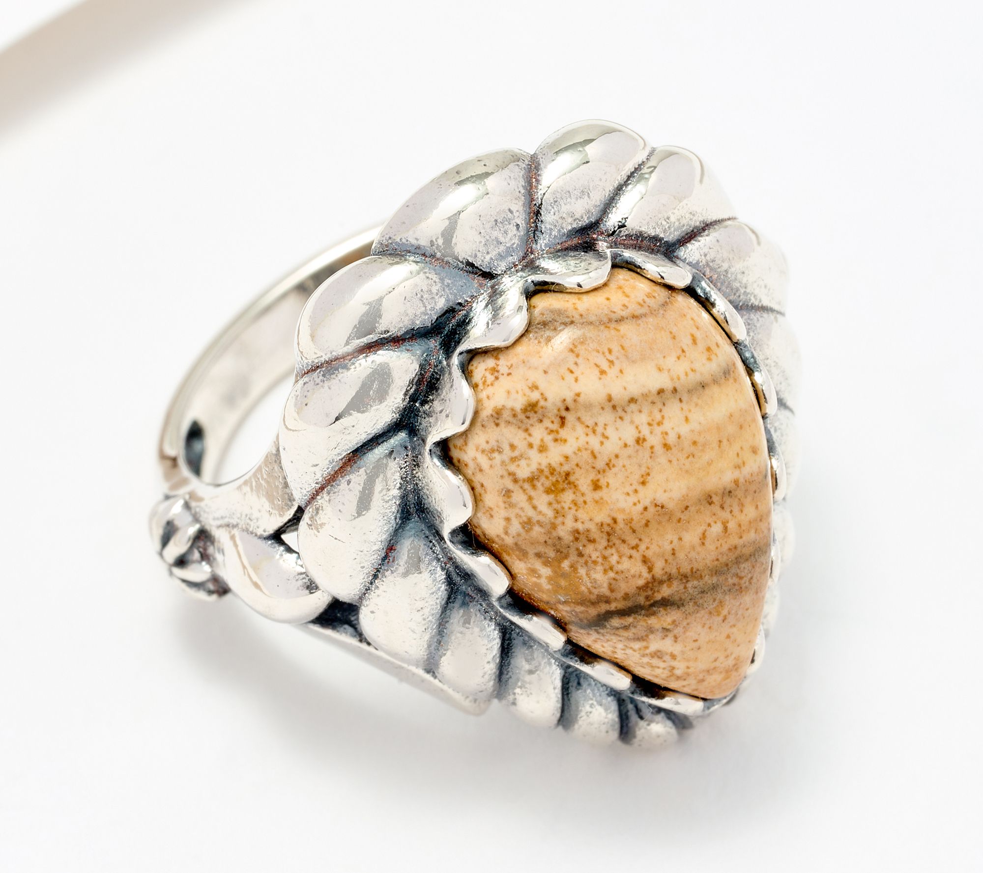 American West Pear Gemstone Rope Ring, Sterling Silver