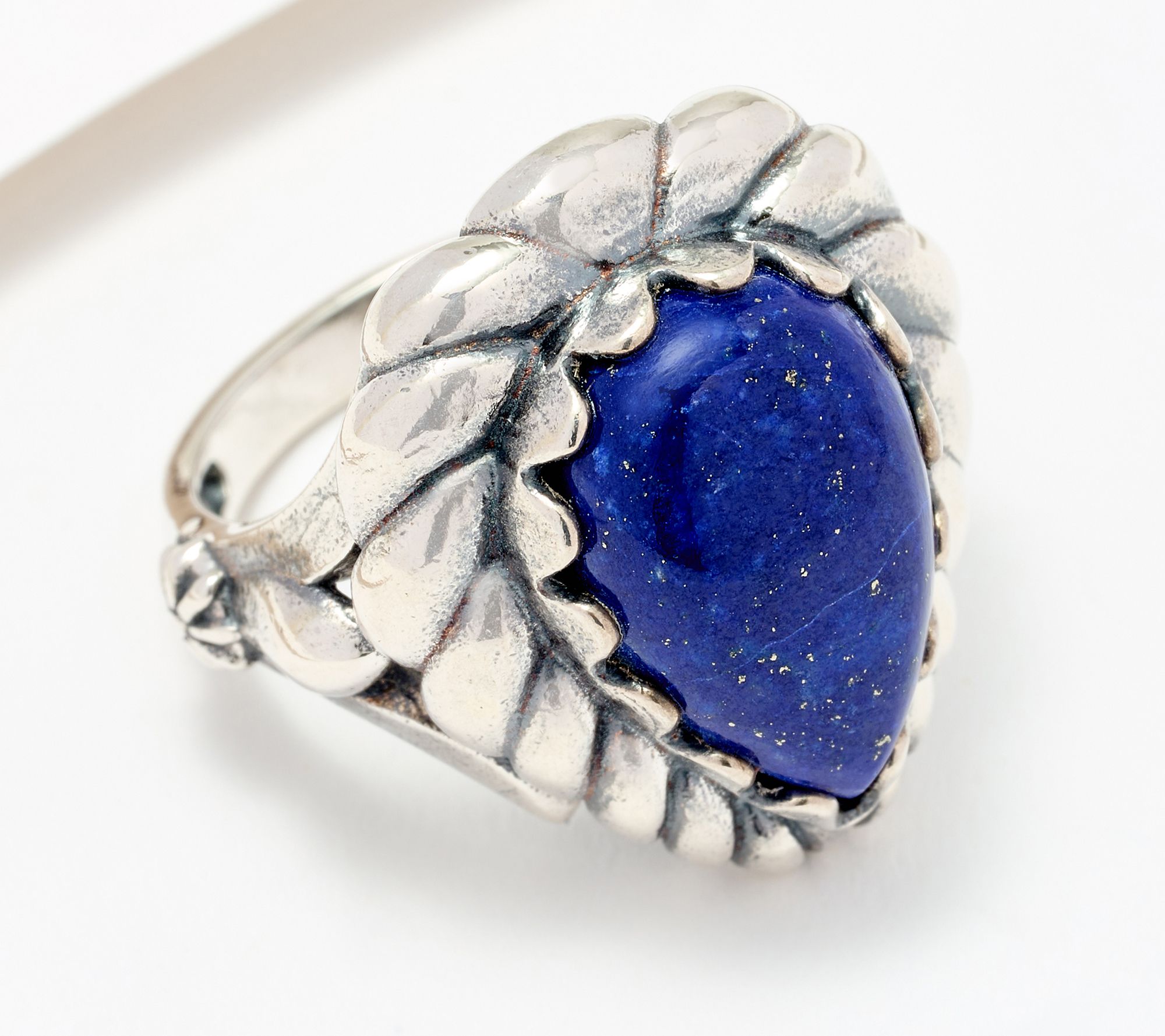 American West Pear Gemstone Rope Ring, Sterling Silver