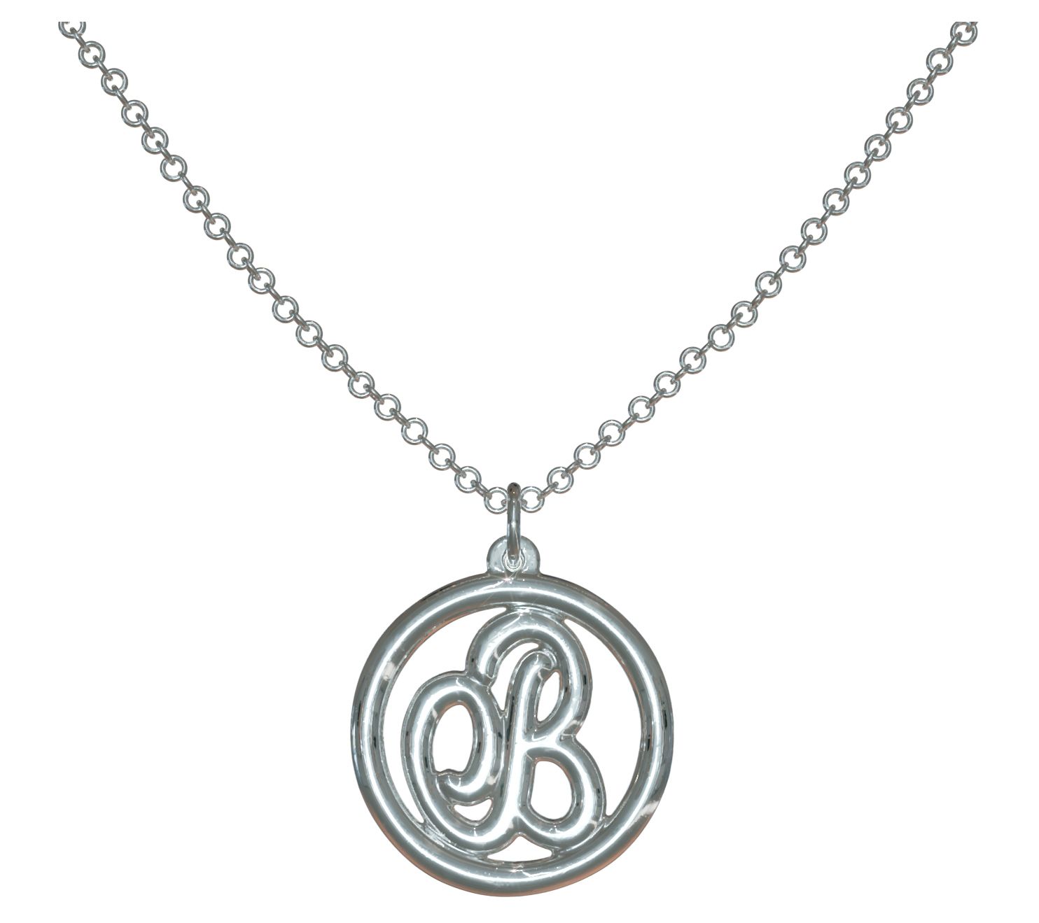 Sterling Silver Legacy Loop Initial Pendant w/Chain