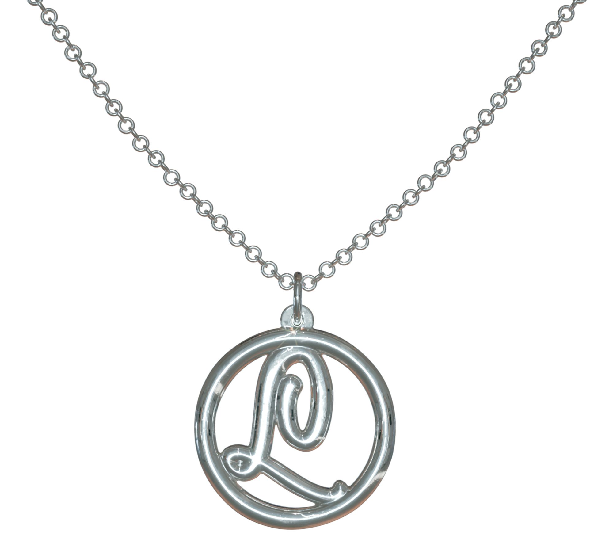 Sterling Silver Legacy Loop Initial Pendant w/Chain