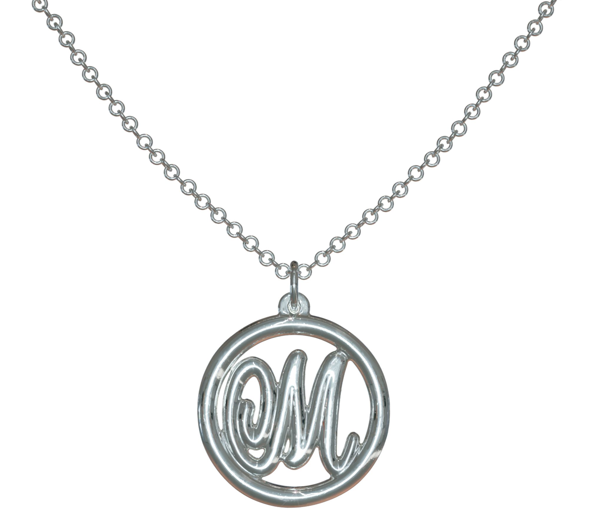 Sterling Silver Legacy Loop Initial Pendant w/Chain
