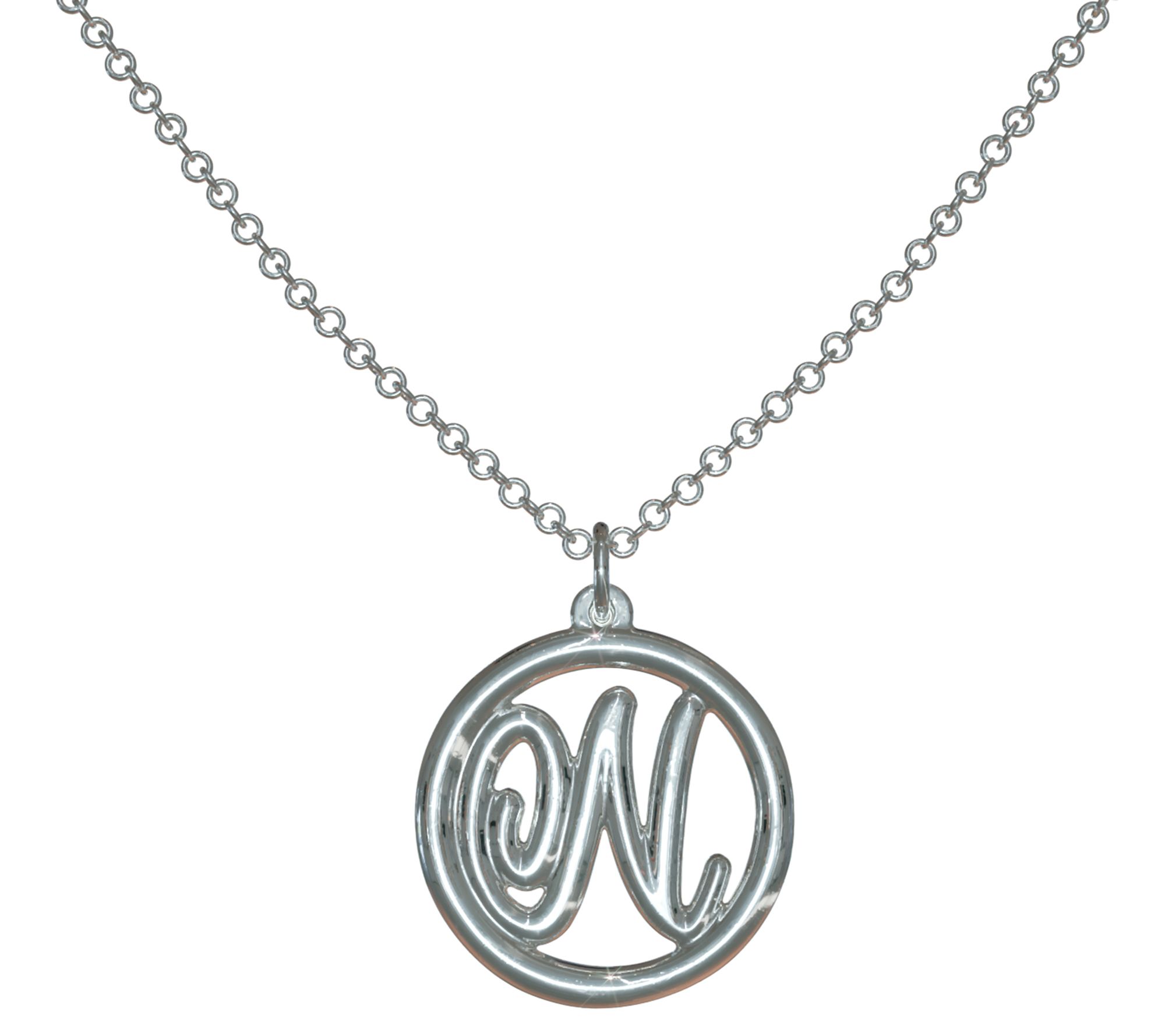 Sterling Silver Legacy Loop Initial Pendant w/Chain