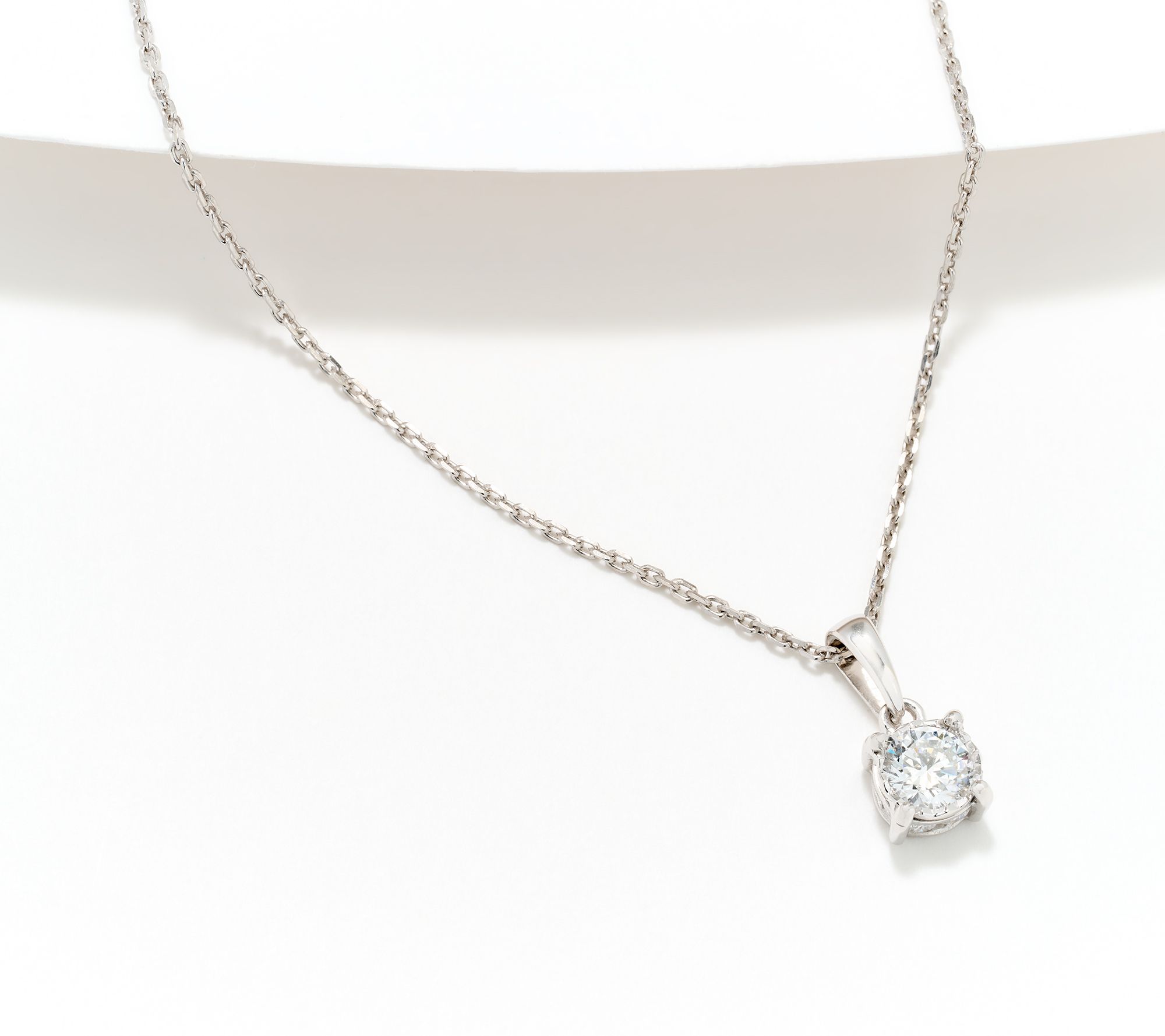 Fire Light Lab Grown Diamond 0.5 cttw Hidden Halo Necklace