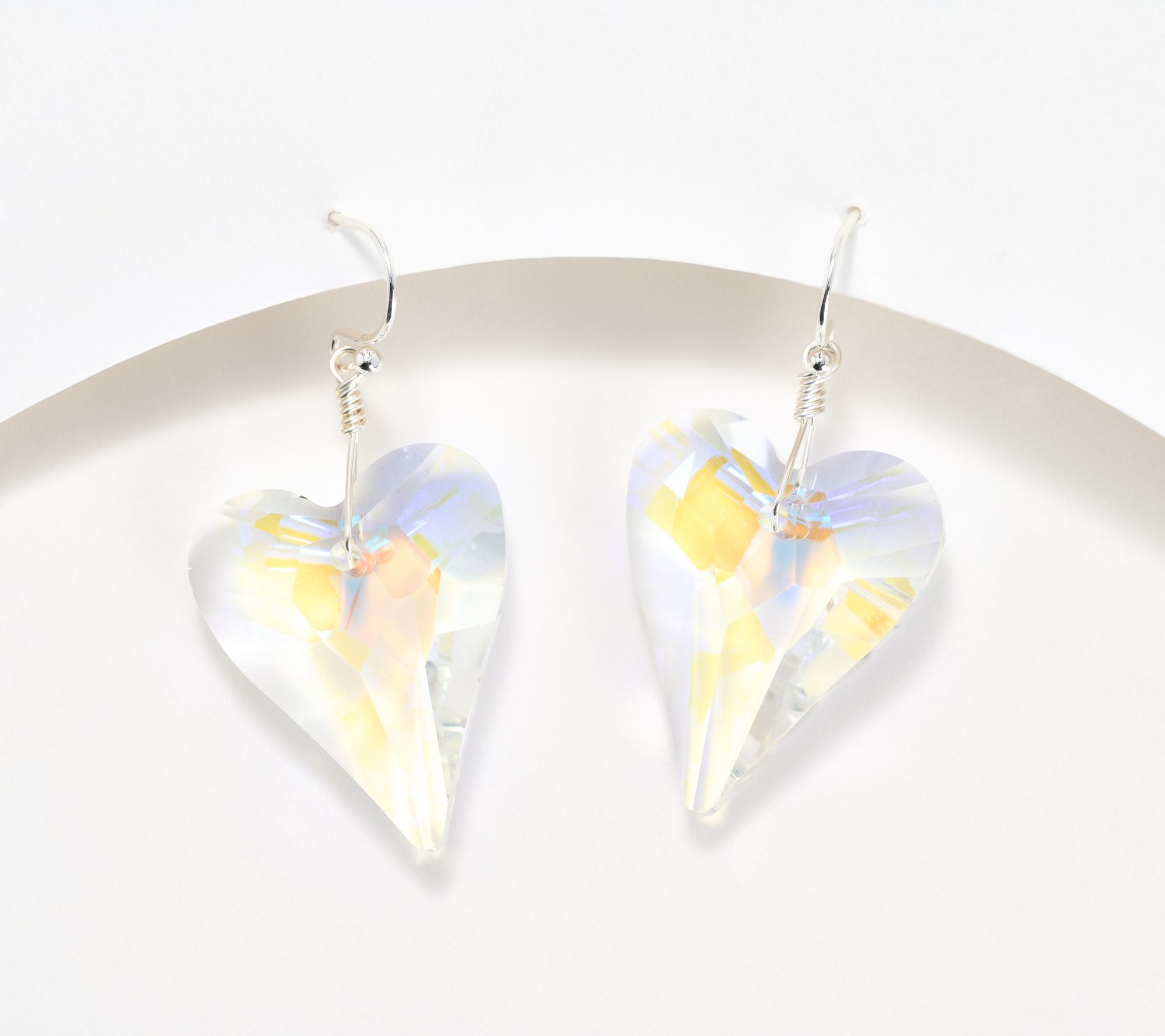 Kirks Folly Aphrodite Crystal Heart Earrings