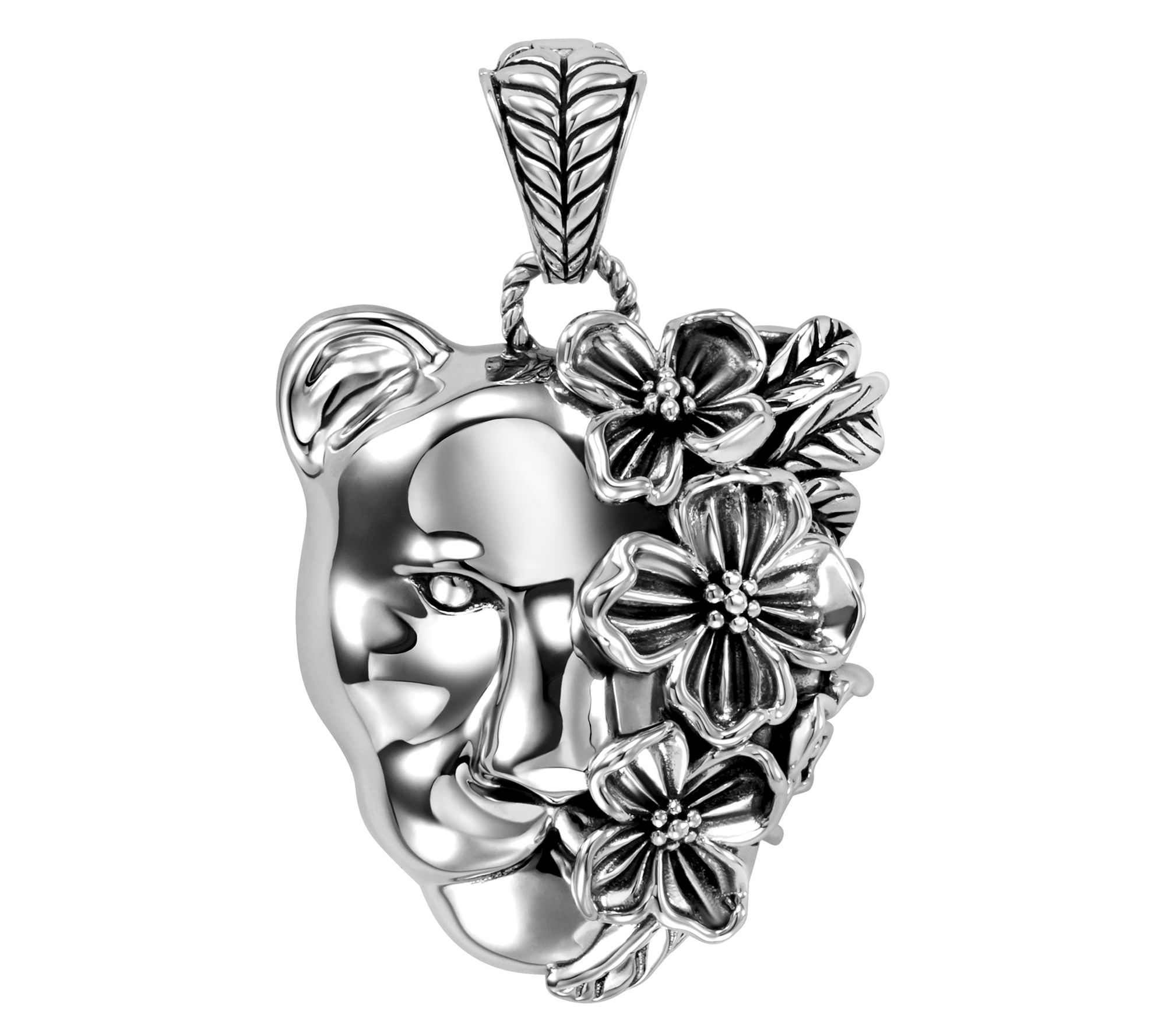 JAI Sterling Silver Inner Strength Lioness Enhancer
