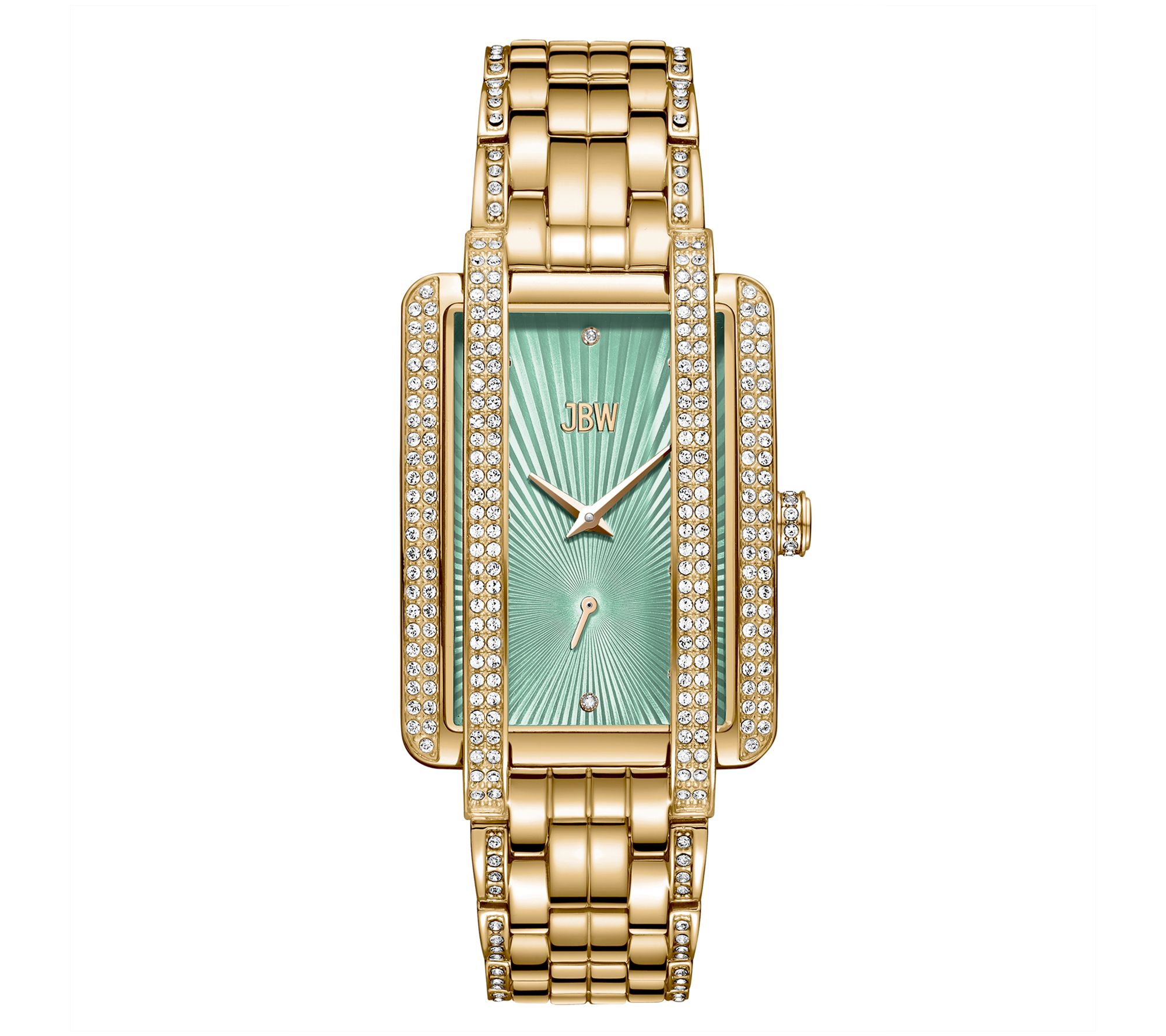  JBW Women's Mink Automatic 18K Plated Diamond Blue Dial Watch