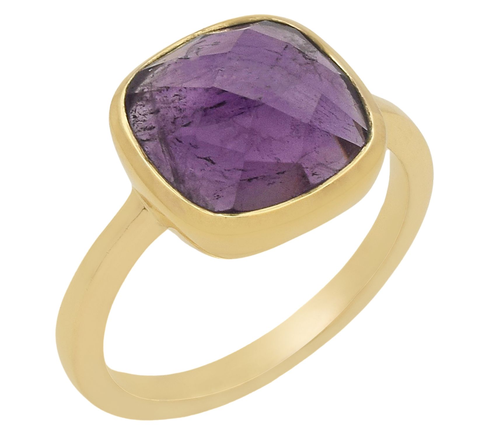 Affinity Gems Solitaire Gemstone Ring, 14K Plated