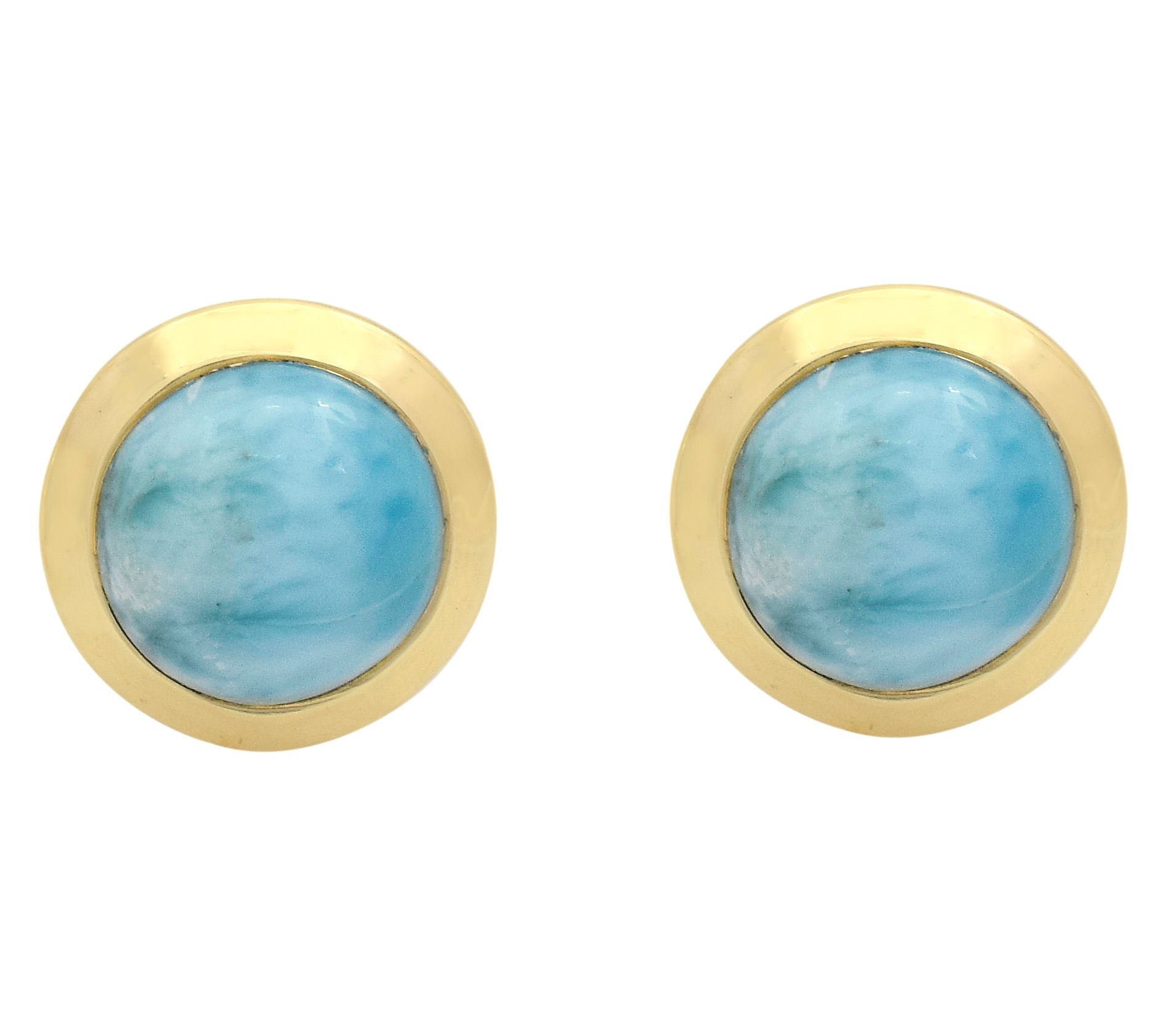 Affinity Gems Round Stud Earrings, 14K Gold Plated