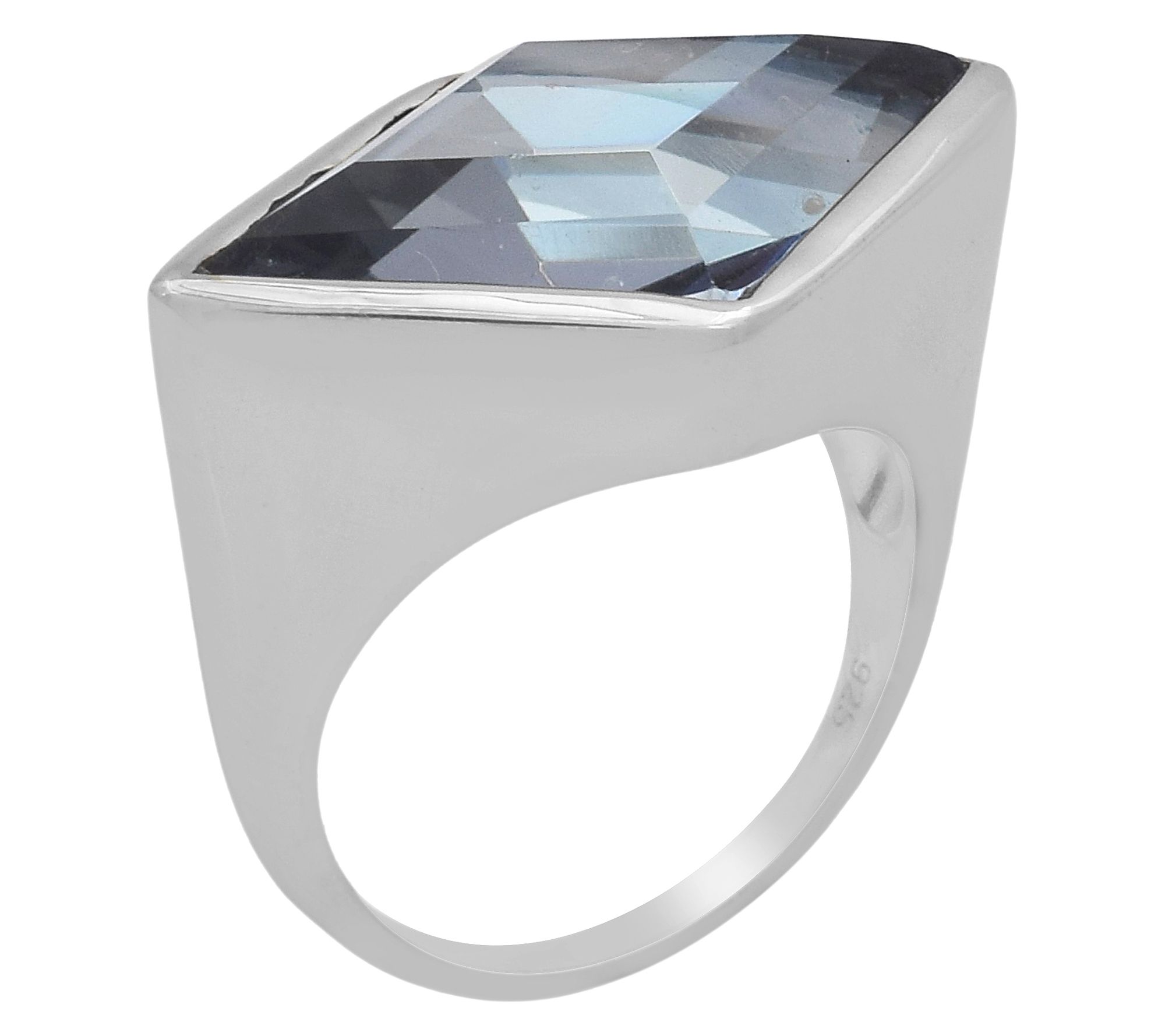Affinity Gems Coated Quartz Cocktail Ring, Sterling Silver