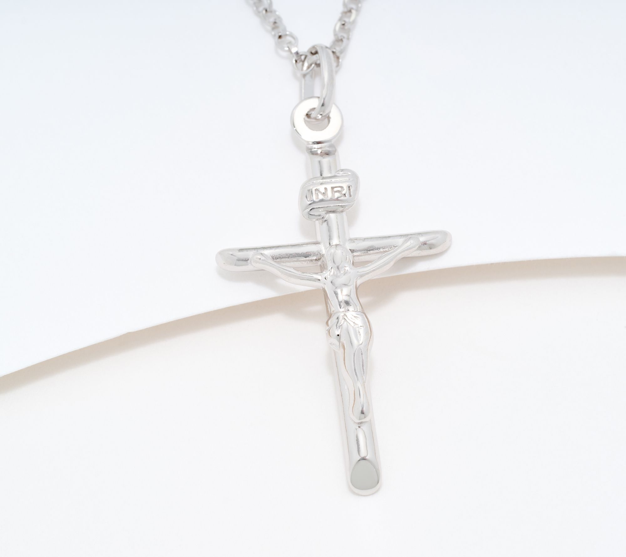 As Is Or Paz Sterling Silver Jesus Cross Pend antNecklace