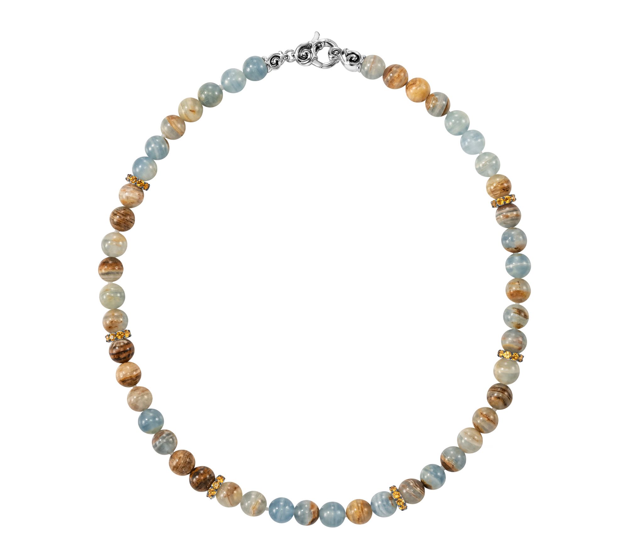 Third Person Sterling Silver Rondelle Station Bead 18" Necklace