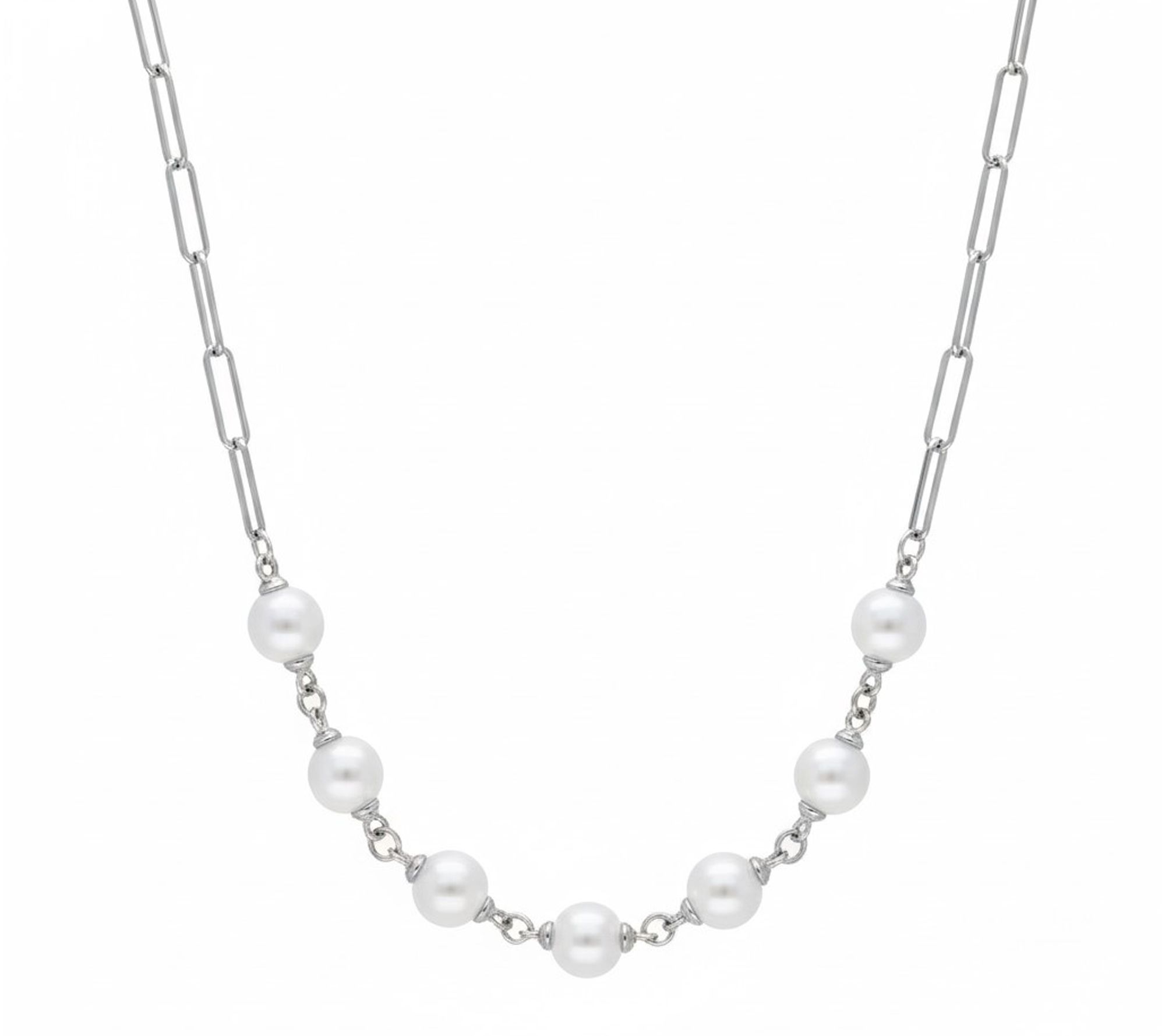 Ariva Sterling 18K Gold Clad Cultured Pearl Beverly Necklace