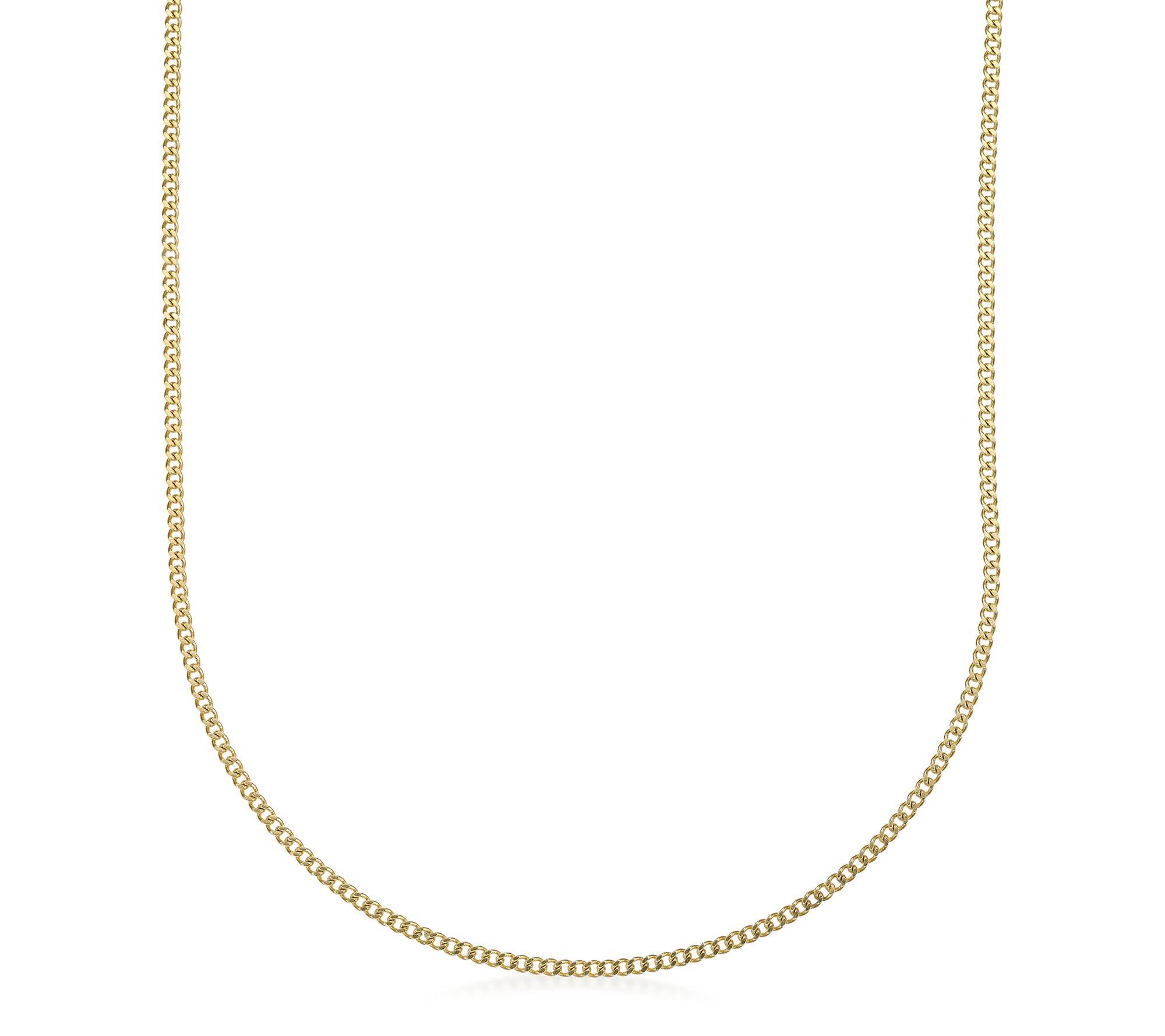 LYNX Men's Stainless Steel 2MM Curb Chain Necklace