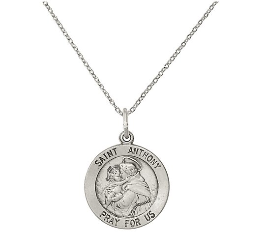 Sterling Silver St. Anthony Medal with Chain