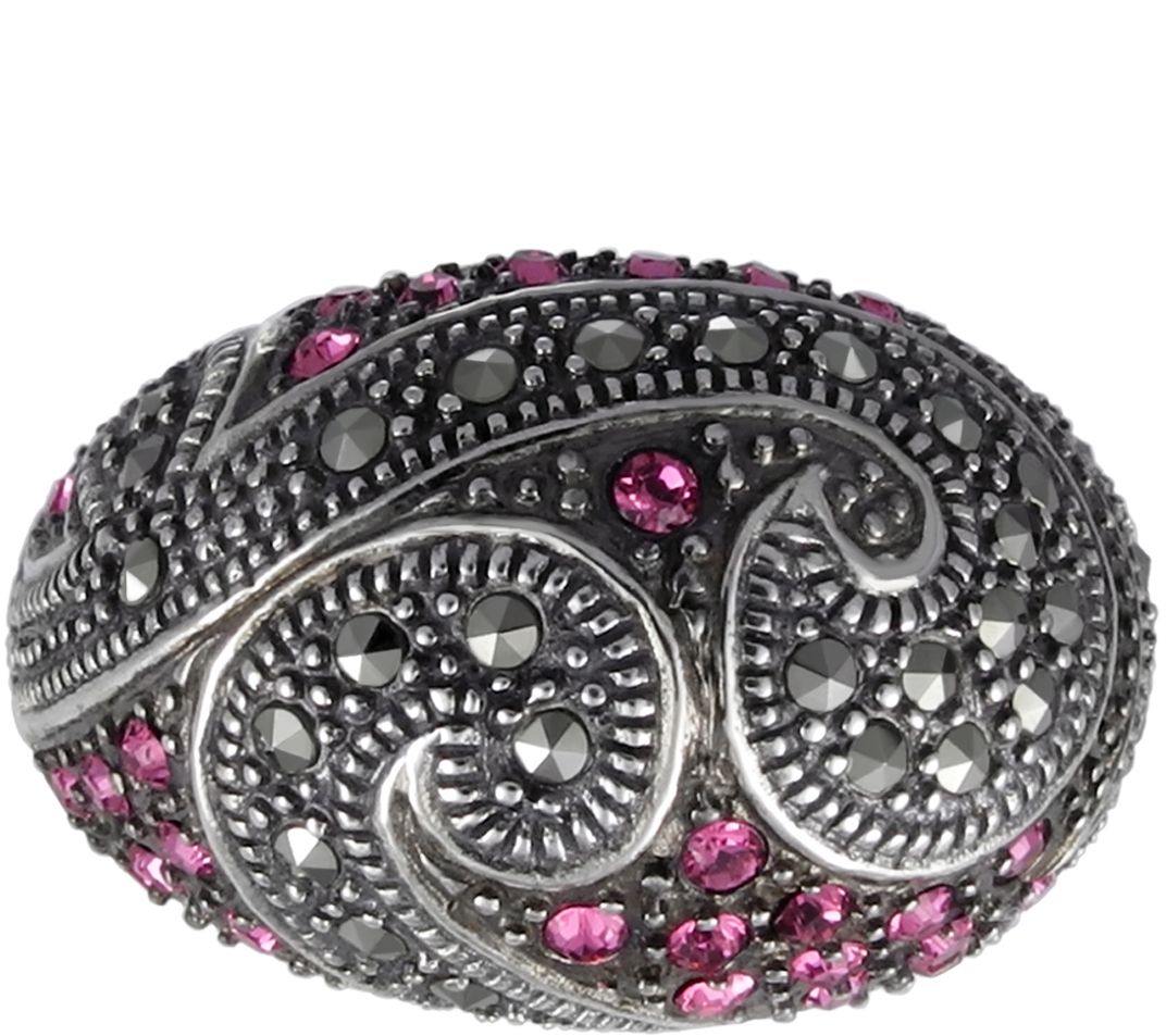 Suspicion Sterling Crystal & Marcasite Ring