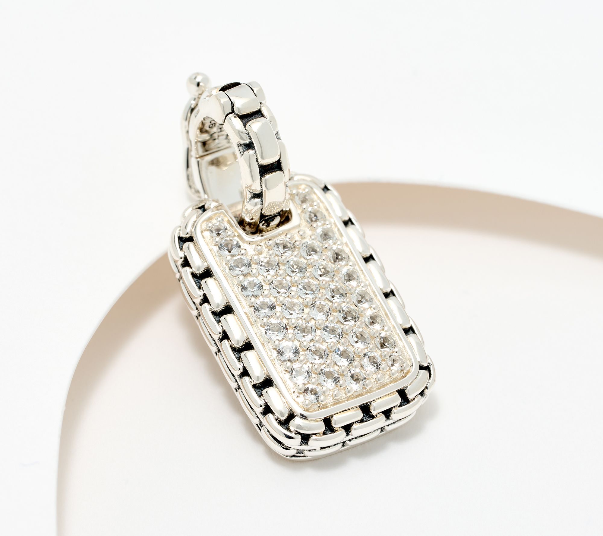 JAI Sterling Silver Pave Gemstone Enhancer