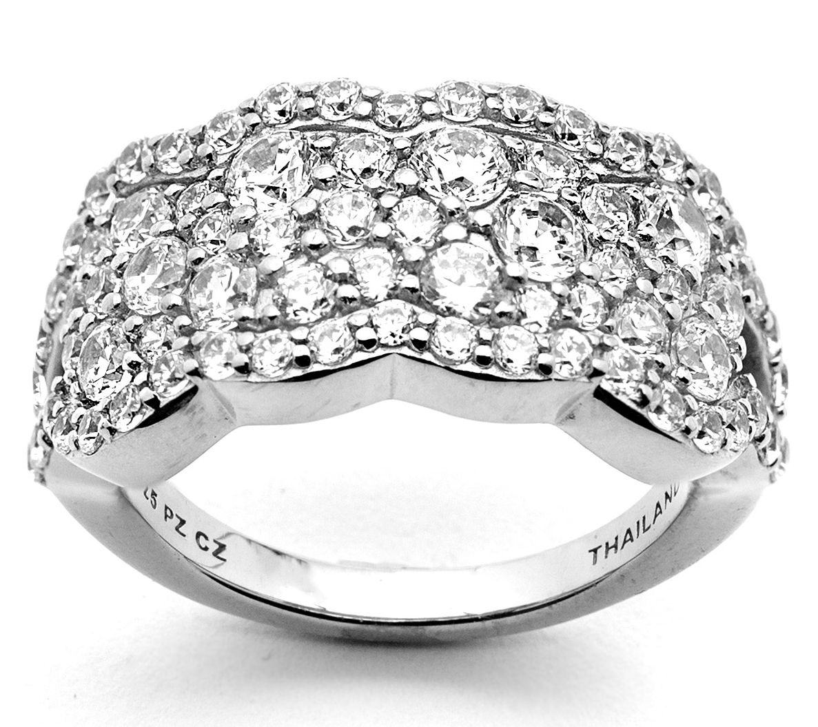 Diamonique 3.60 cttw Sparkle Cocktail Ring, Sterling Silver