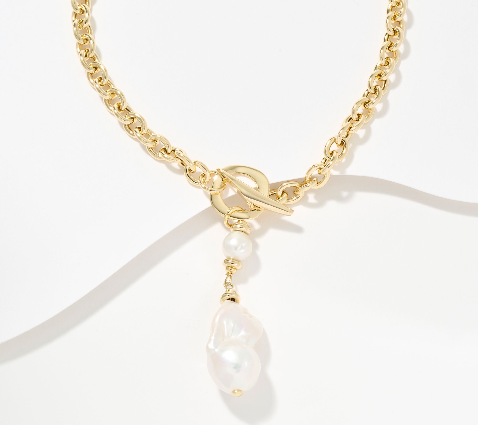 Honora Bronze Cultured Pearl Toggle 18" Necklace