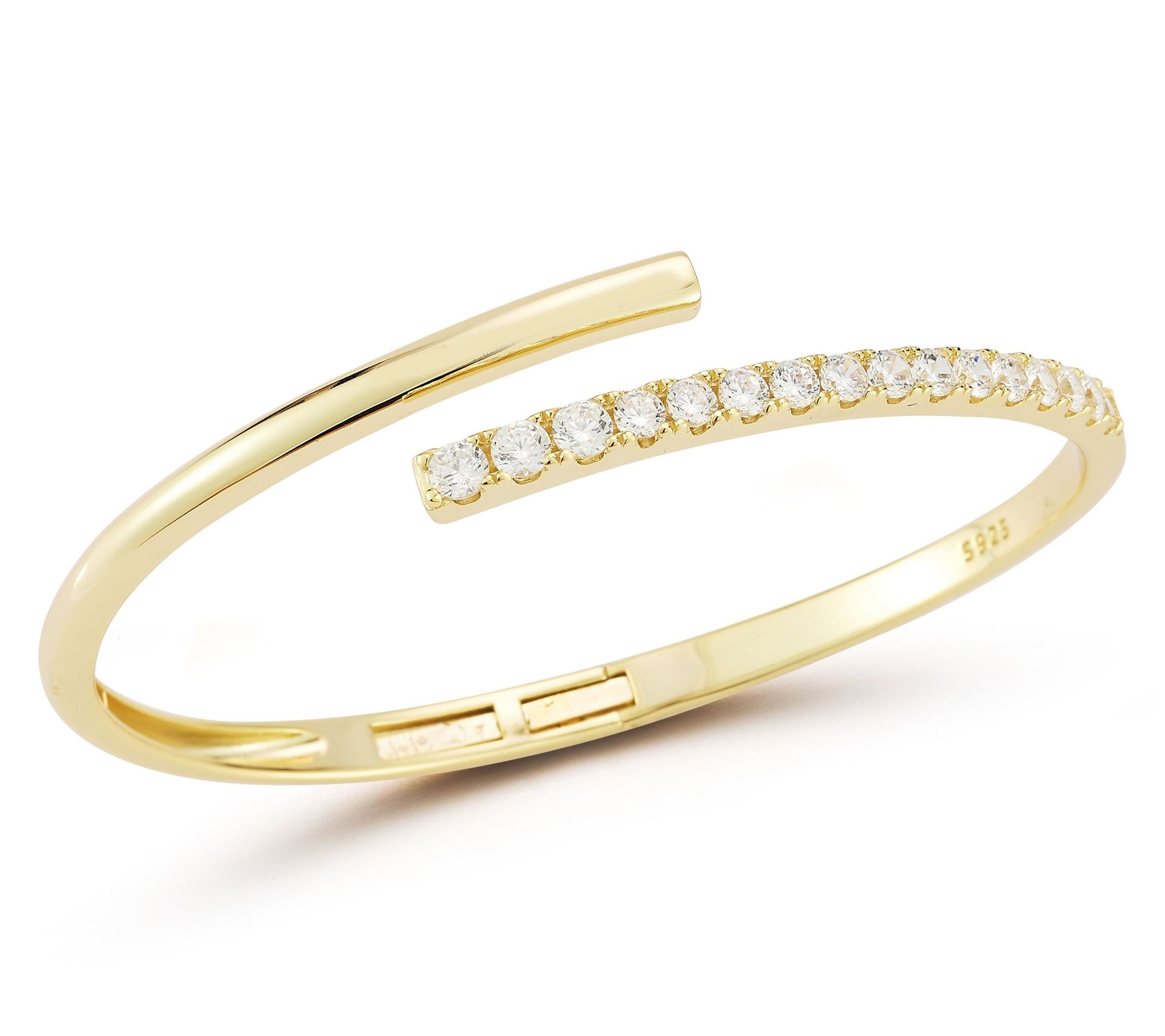 Rachel Zoe Pave Bypass Hinged Cuff, Sterling Silver