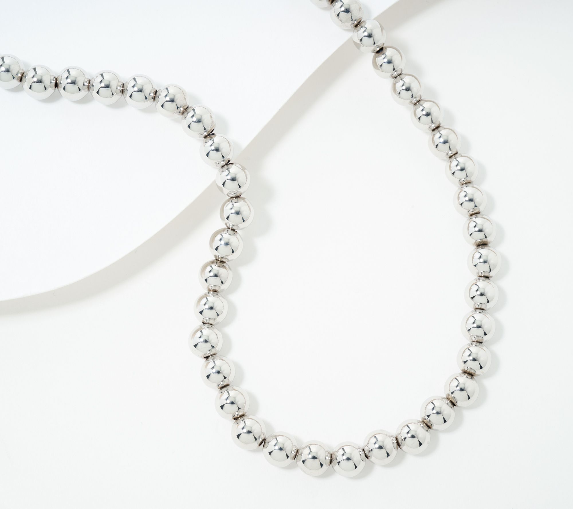 David Markstein Bronze Polished 8mm Bead Magnetic Necklace