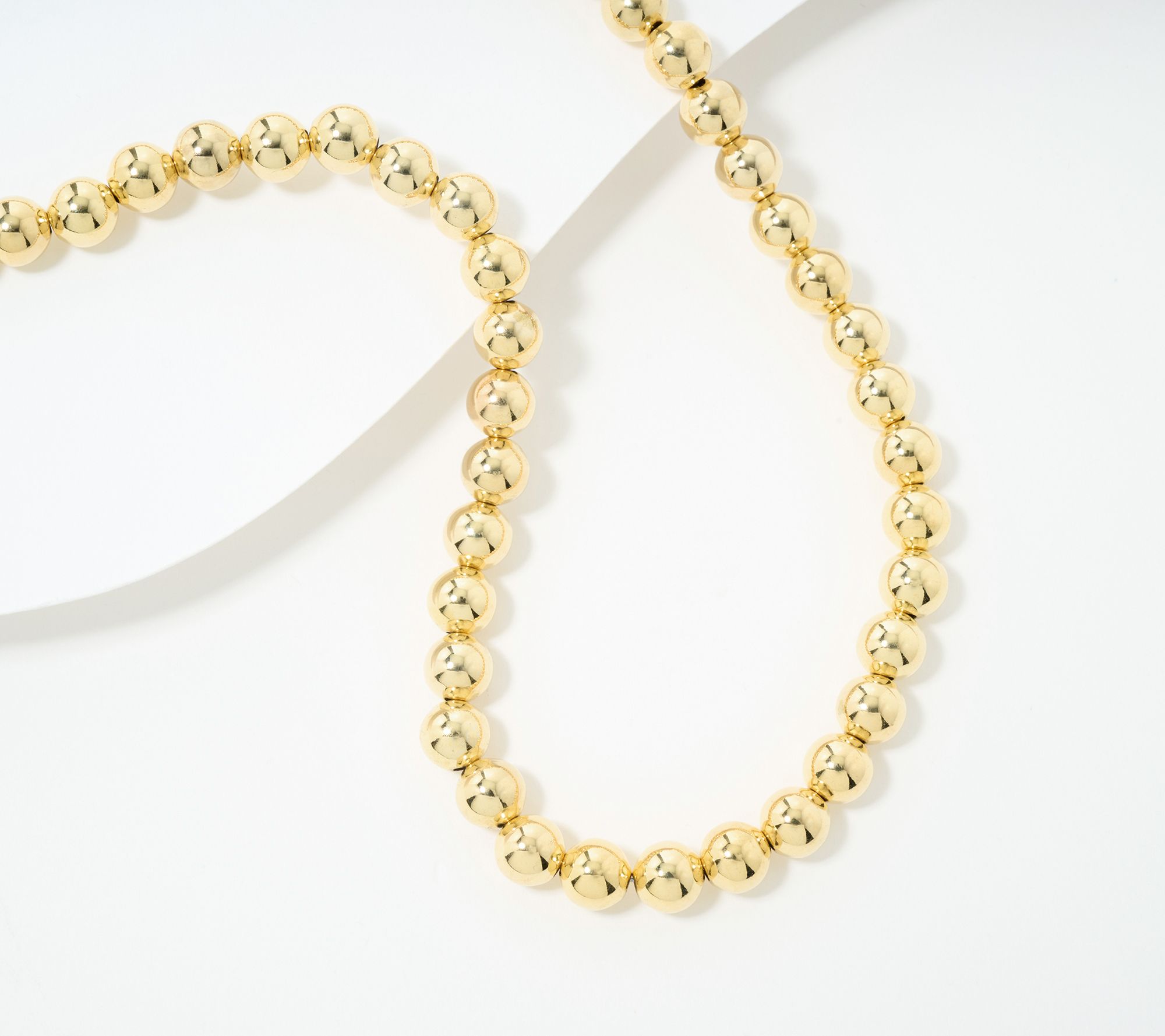 David Markstein Bronze Polished 8mm Bead Magnetic Necklace