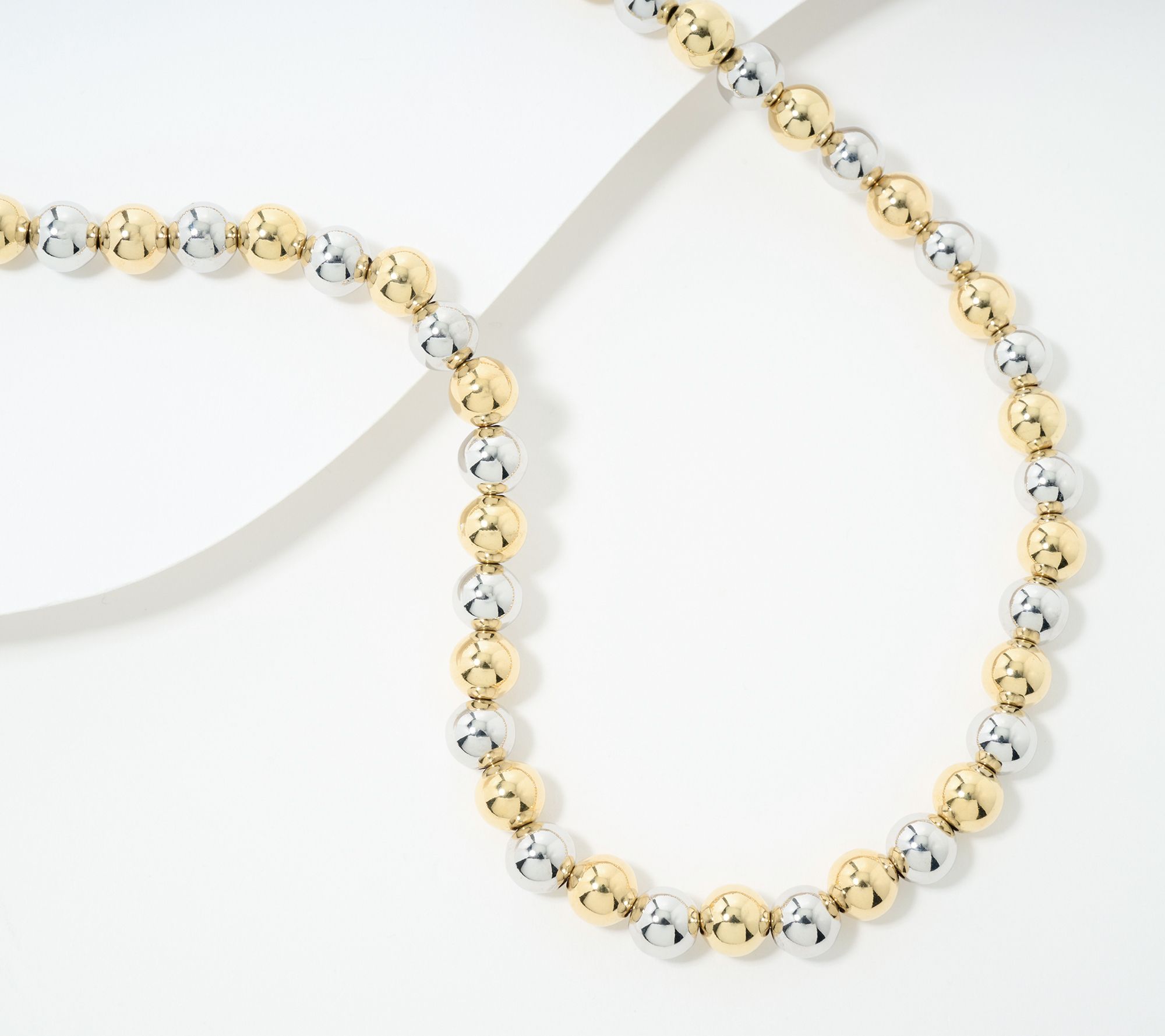 David Markstein Bronze Polished 8mm Bead Magnetic Necklace