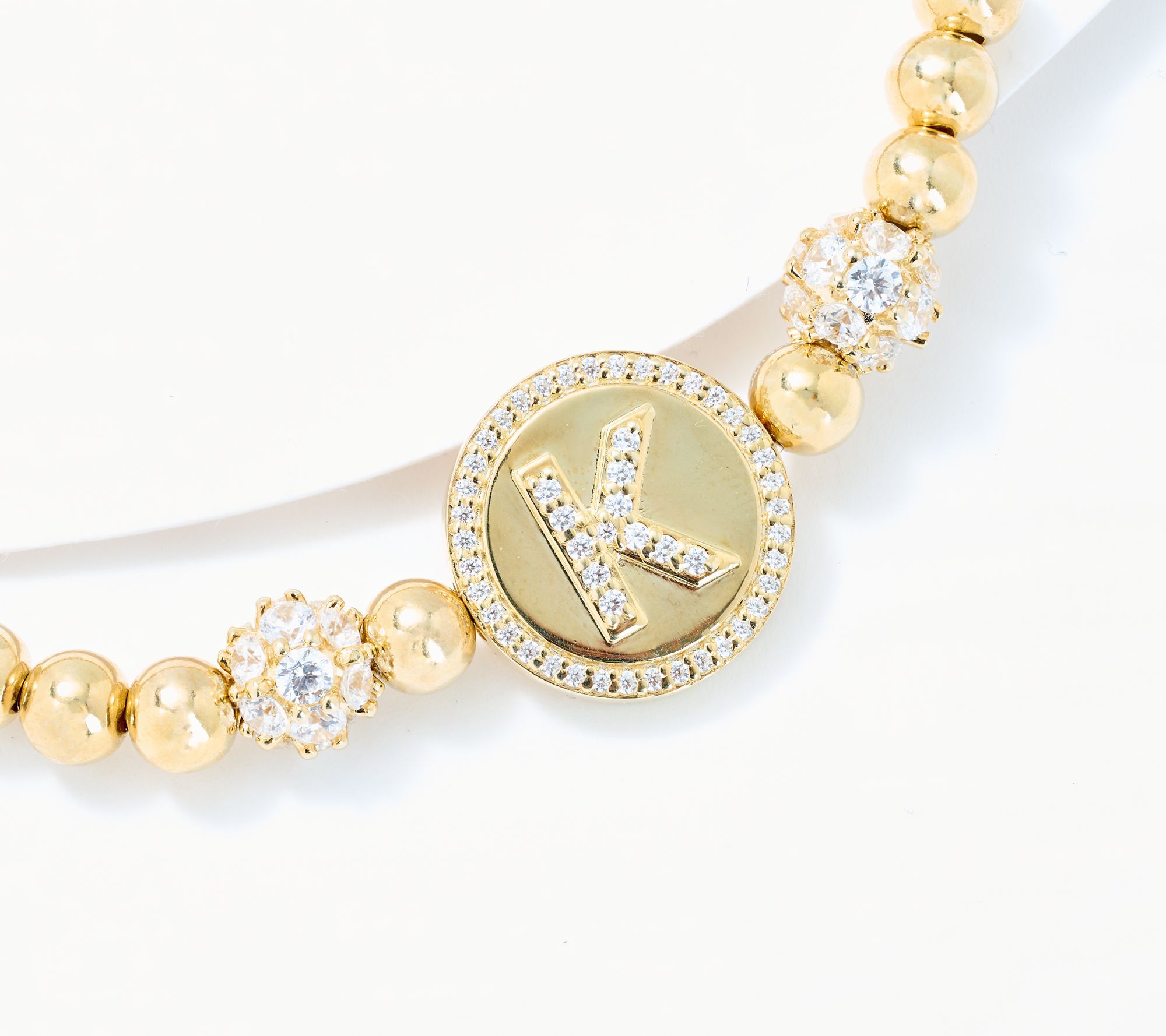 Diamonique x Kathy Levine All Mine Bracelet, 14K Gold Plated - QVC.com