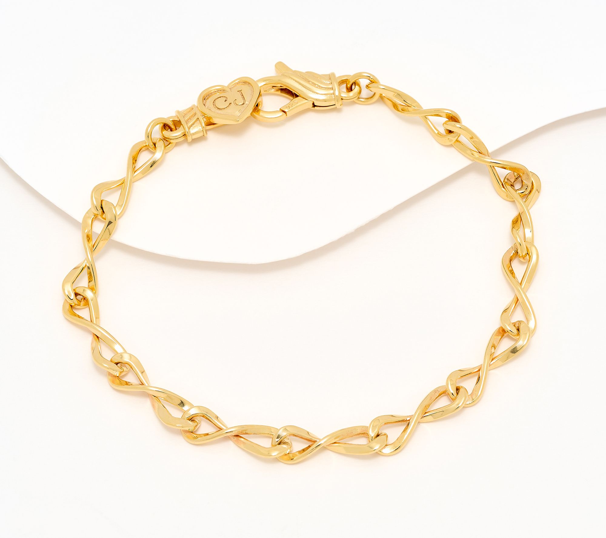 Christian James by Scott Grimes 14K Clad Iconic Eternity Link Bracelet 7.0g