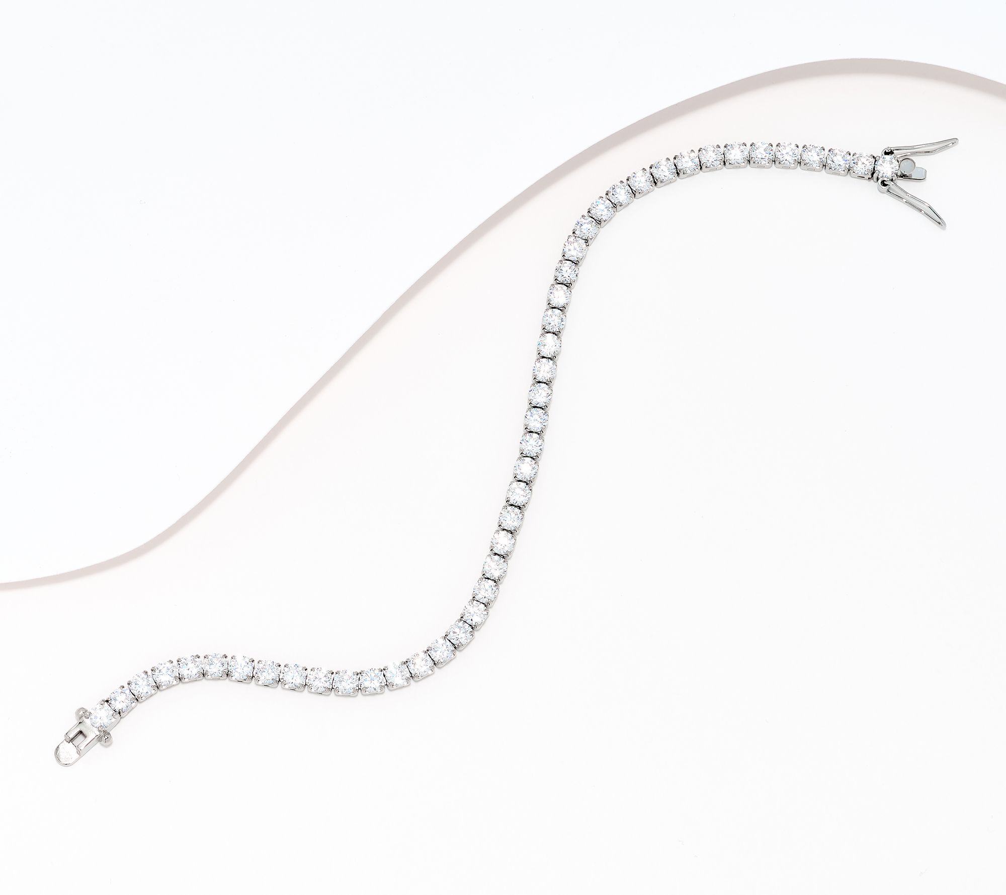 Steel by Diamonique Round Cut Tennis Bracelet